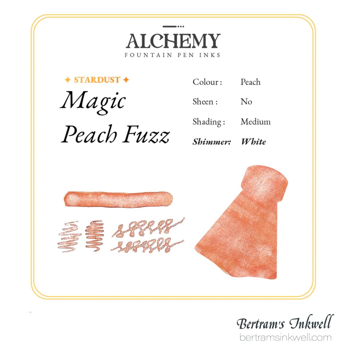 Endless Alchemy Fountain Pen Inks - Stardust - Magic Peach Fuzz 45 ml