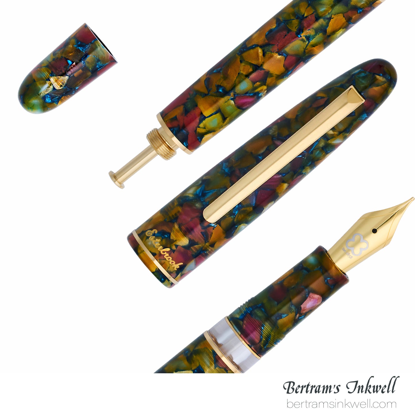 Esterbrook Estie Botanical Gardens Gold Trim Button-Piston Fountain Pen