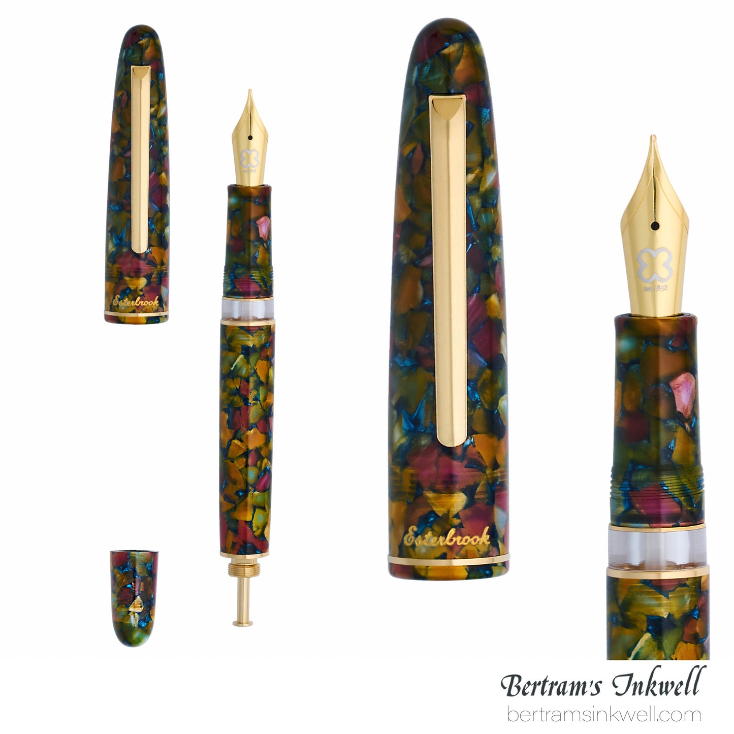 Esterbrook Estie Botanical Gardens Gold Trim Button-Piston Fountain Pen