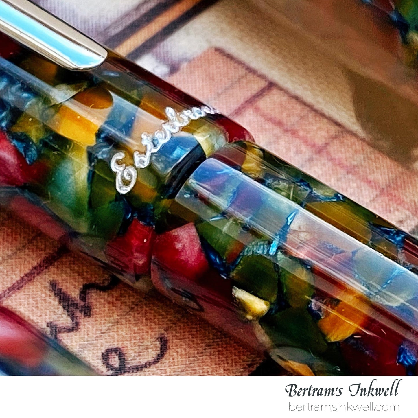 Esterbrook Estie Botanical Gardens Gold Trim Button-Piston Fountain Pen