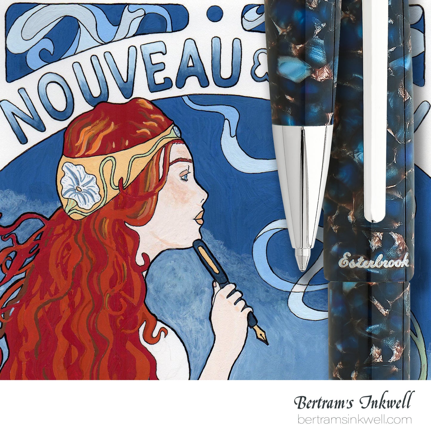 Esterbrook Estie Nouveau Bleu Palladium Trim Ballpoint