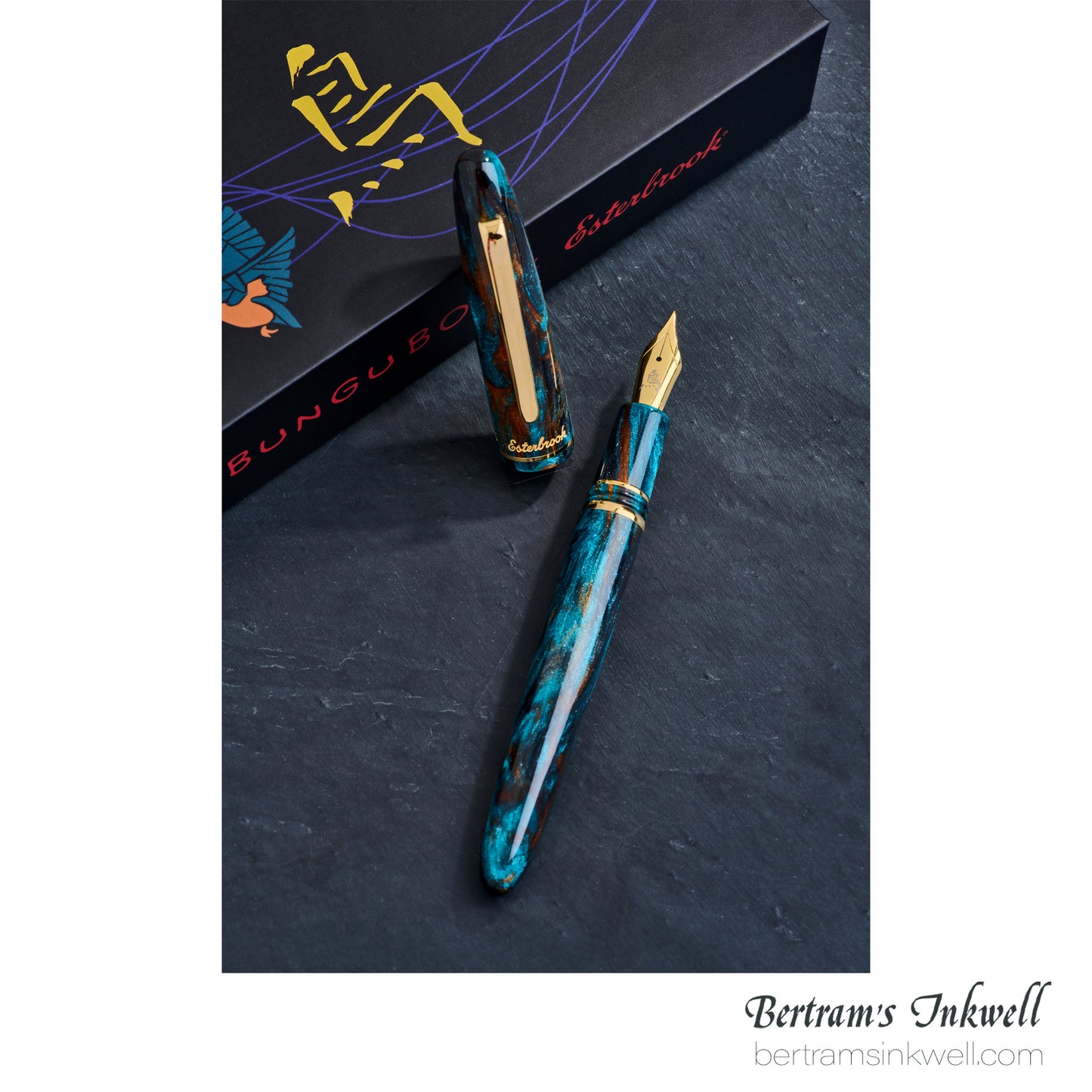 Esterbrook x Bungubox Estie Kachofugetsu Kingfisher Fountain Pen