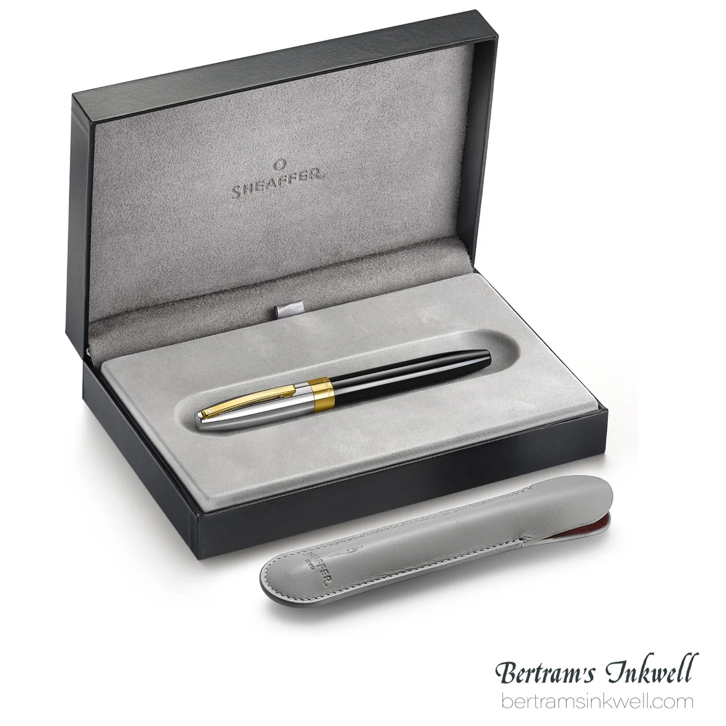 Sheaffer Legacy® Black Lacquer with Chrome Cap 14K Gold PVD Fountain Pen