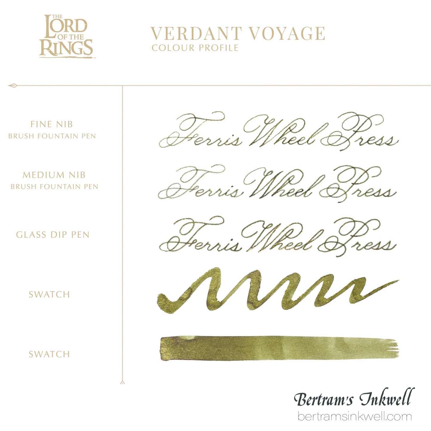 Ferris Wheel Press x Lord of the Rings - Verdant Voyage - 10ml Ink Bottle