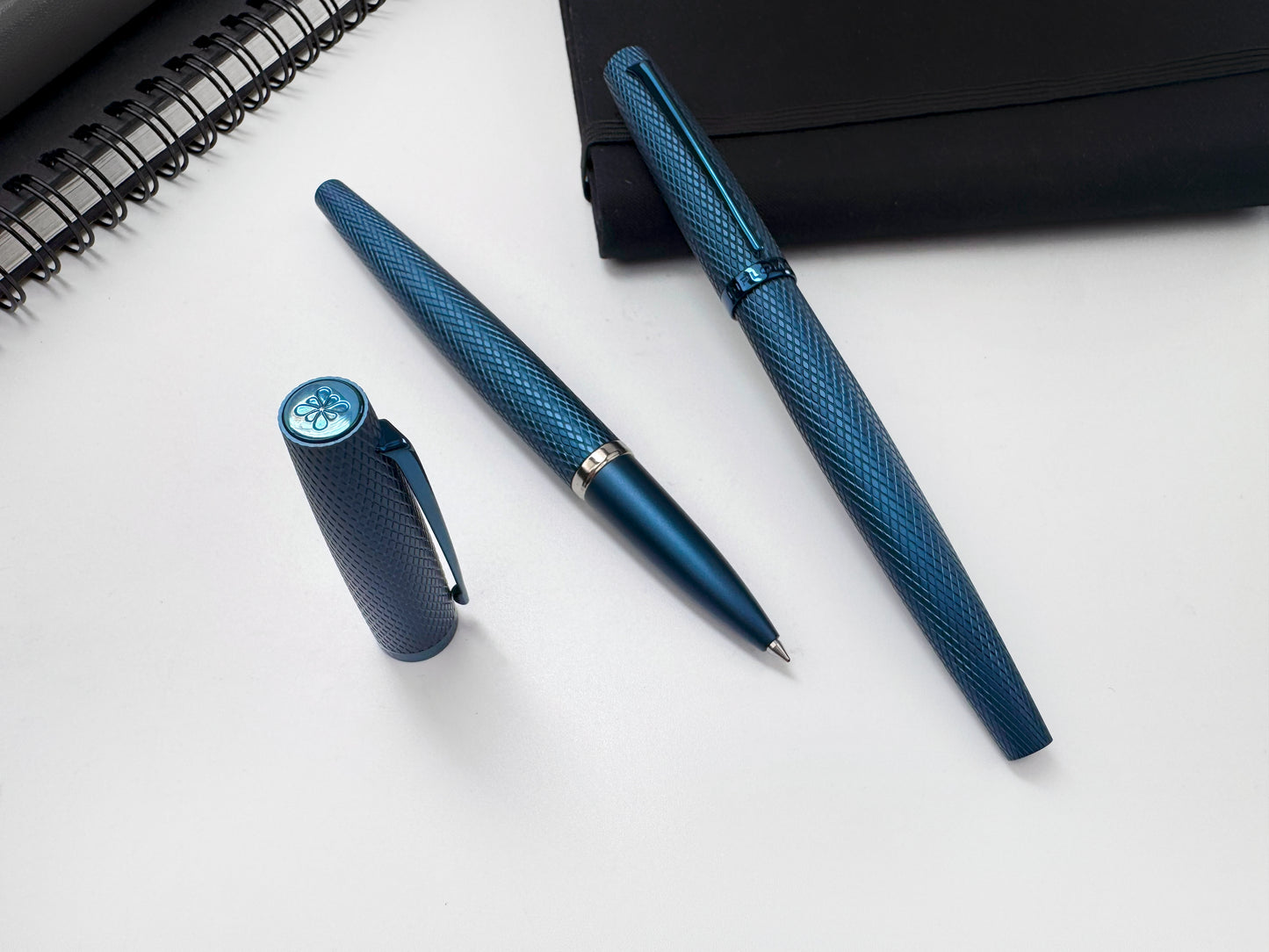 Diplomat Viper Blue Guilloche Rollerball