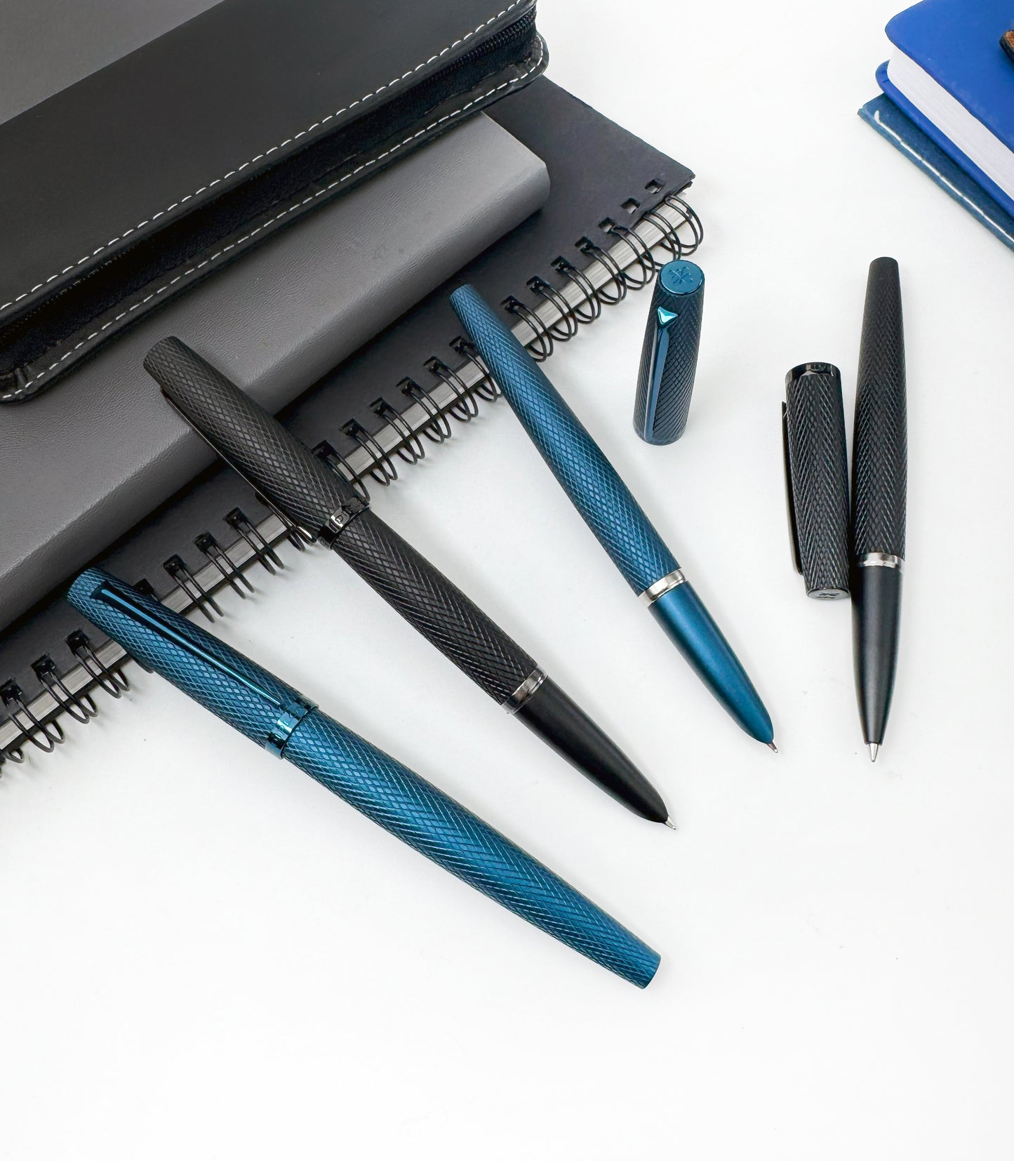 Diplomat Viper Blue Guilloche Rollerball