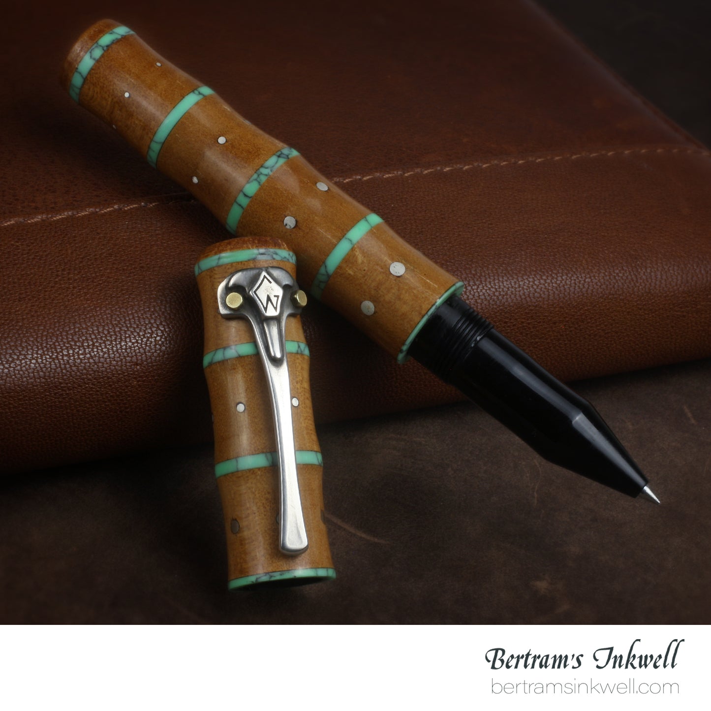 Gisi Pen Company Bamboo with Turquoise and Silver Limited Edition Rollerball Pen, 2009