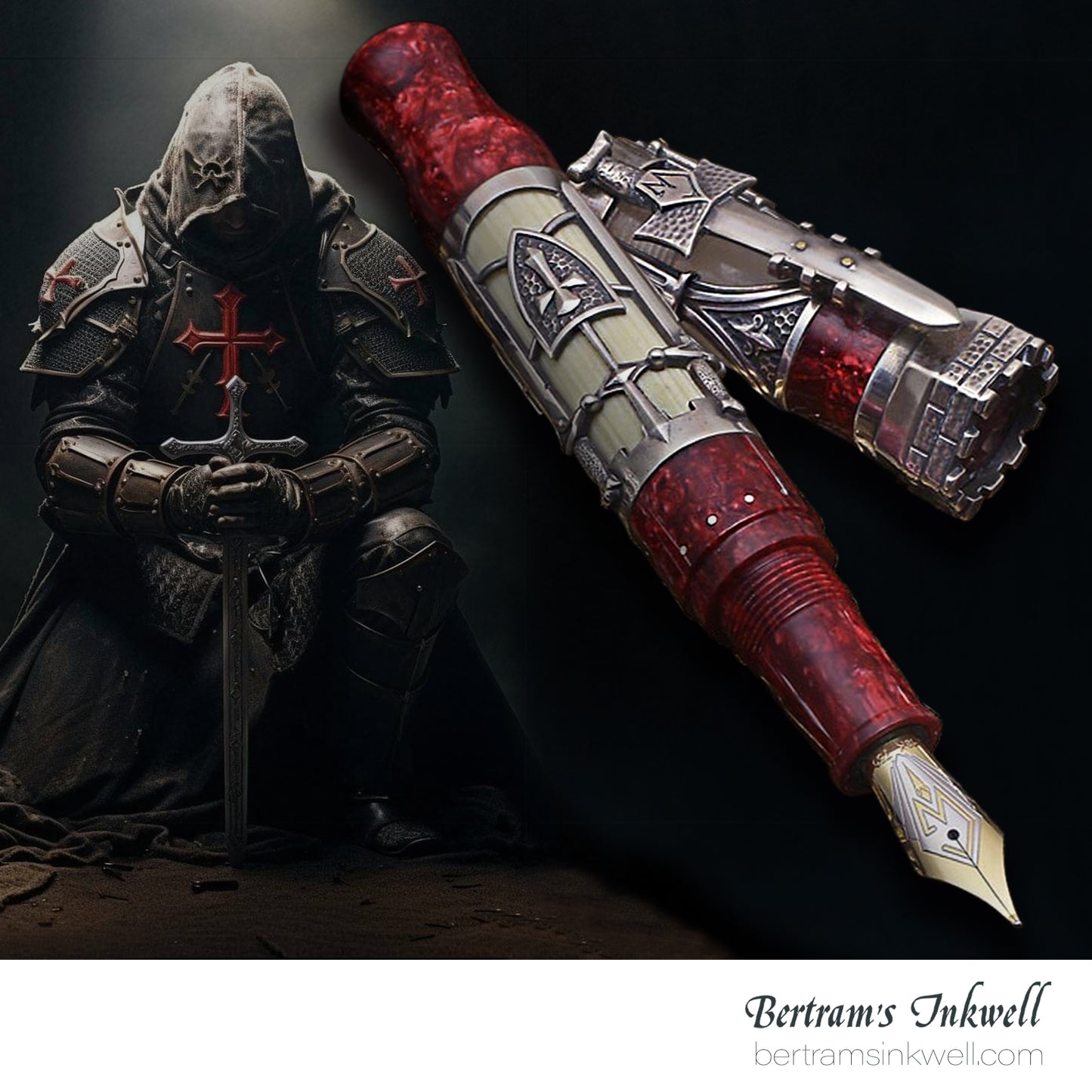 Gisi Pen Company Knights Templar Camelot Ivory Limited Edition Fountain Pen 2006