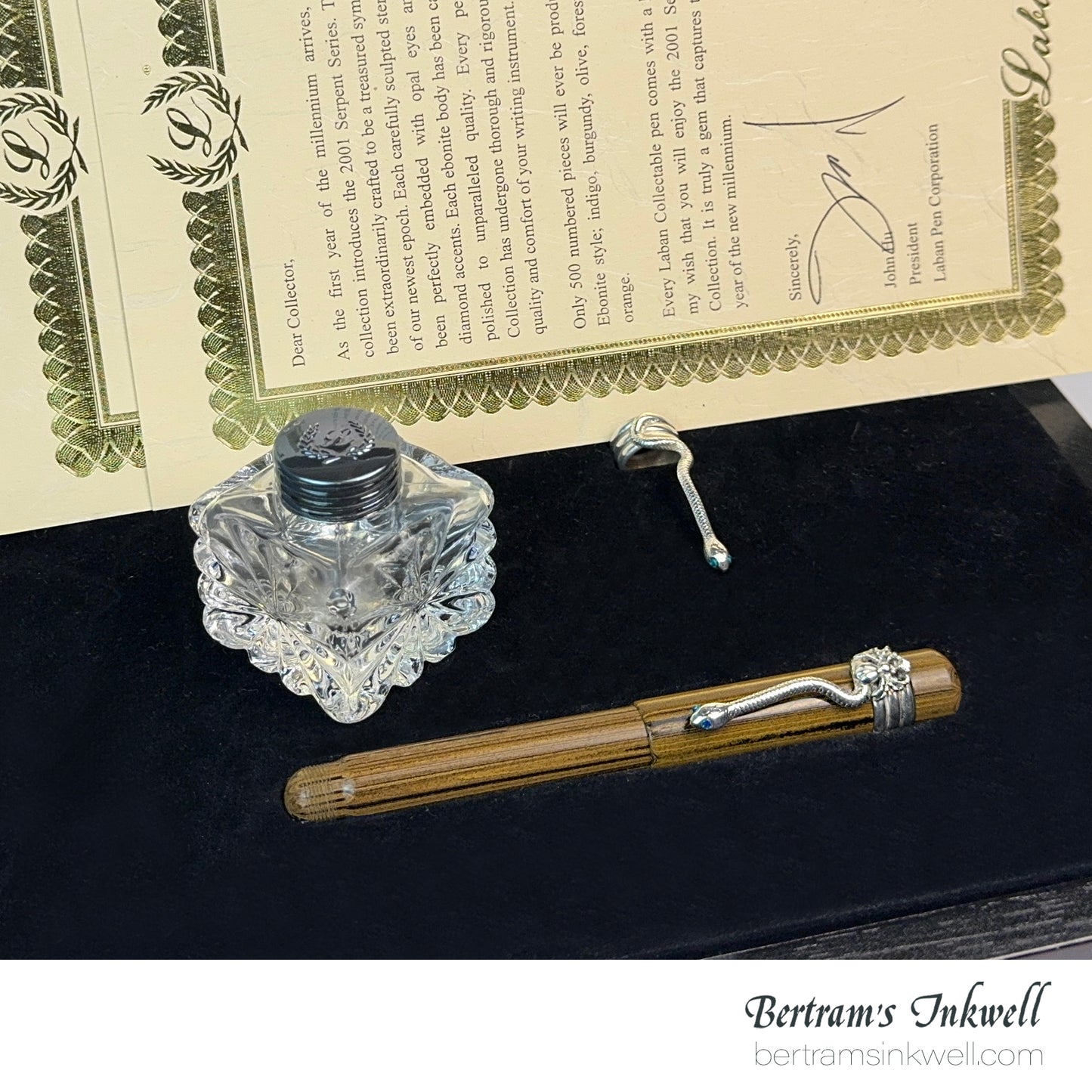 Laban Ebonite Serpent Quartet Limited Edition Rollerball Pen Set 2001