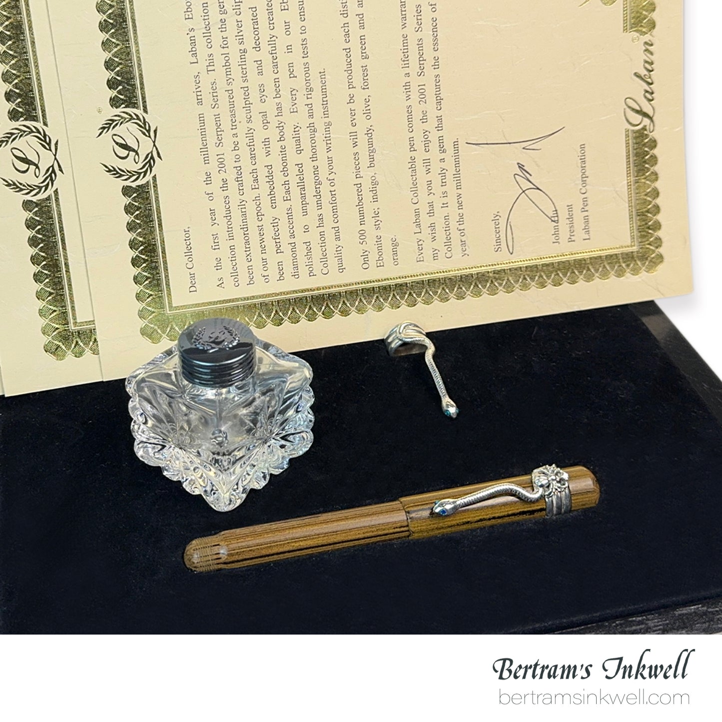 Laban Ebonite Serpent Quartet Limited Edition Rollerball Pen Set 2001