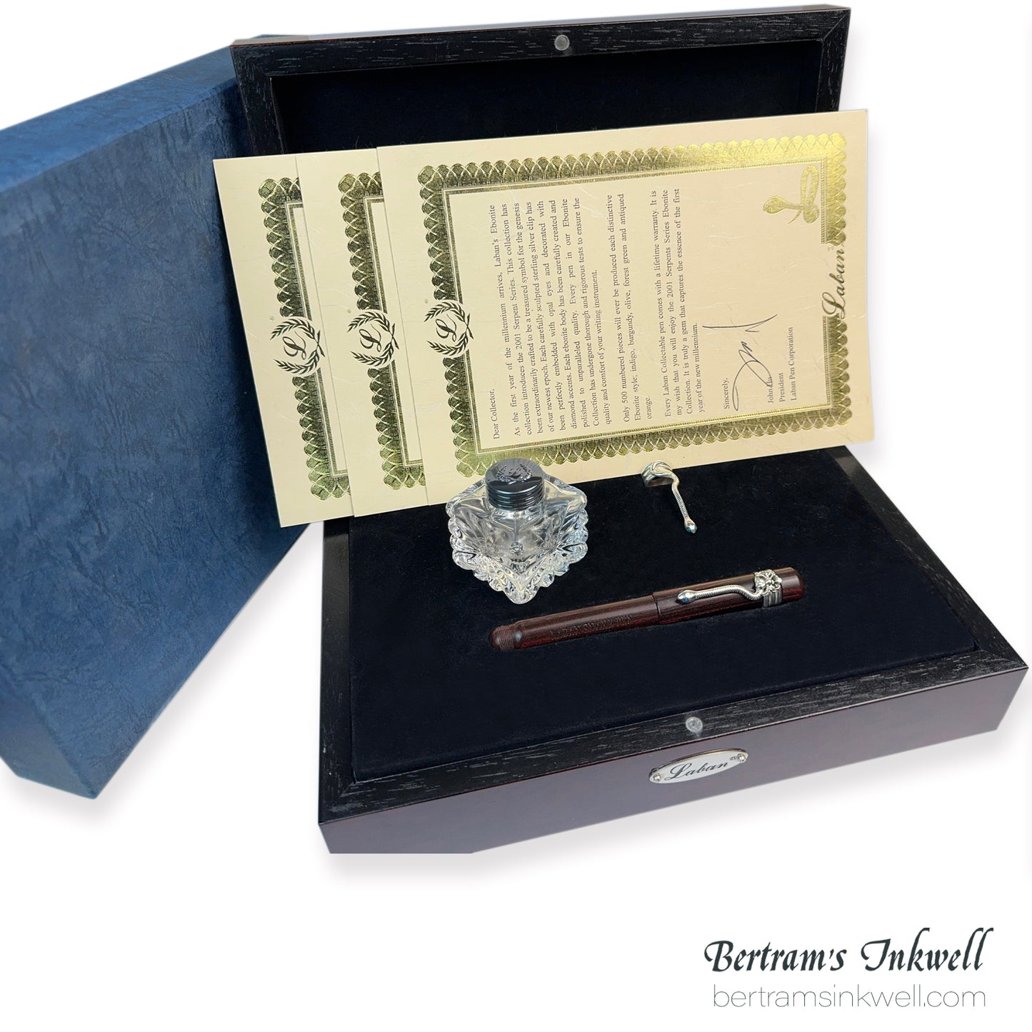 Laban Ebonite Serpent Quartet Limited Edition Rollerball Pen Set 2001