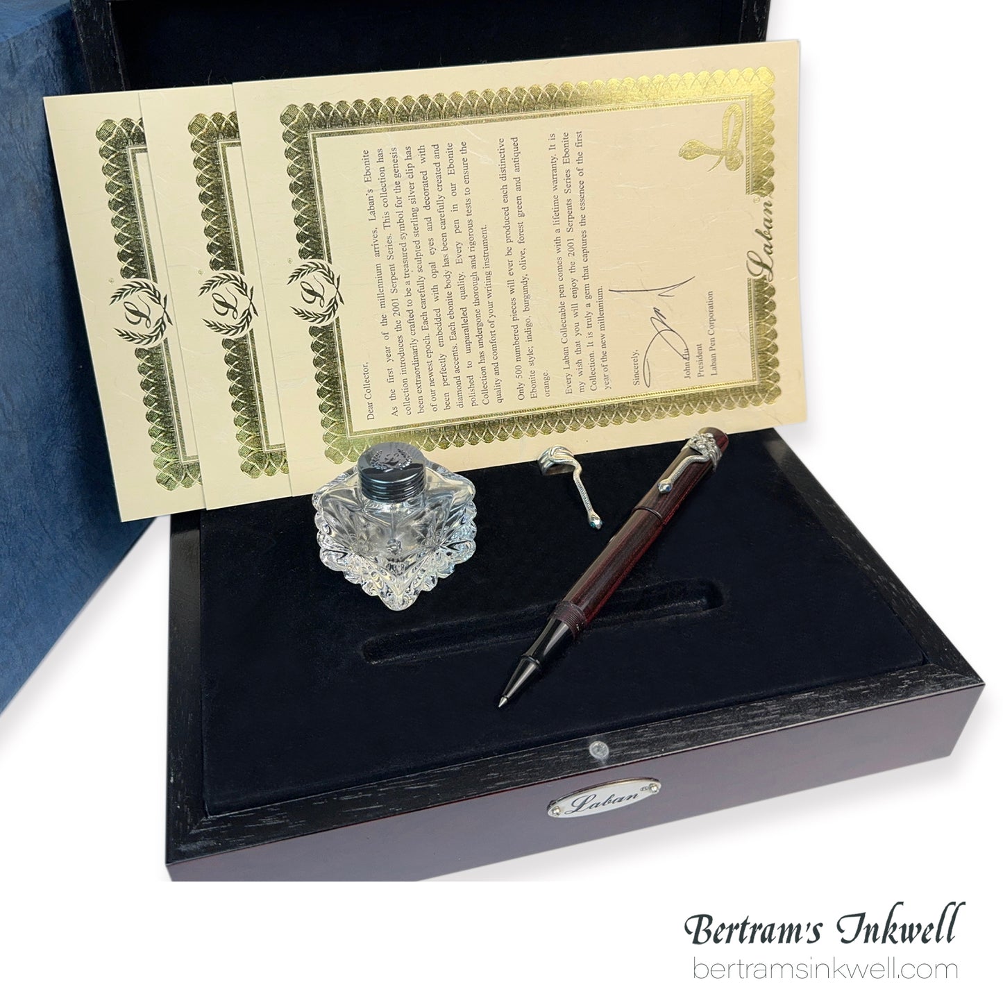 Laban Ebonite Serpent Quartet Limited Edition Rollerball Pen Set 2001