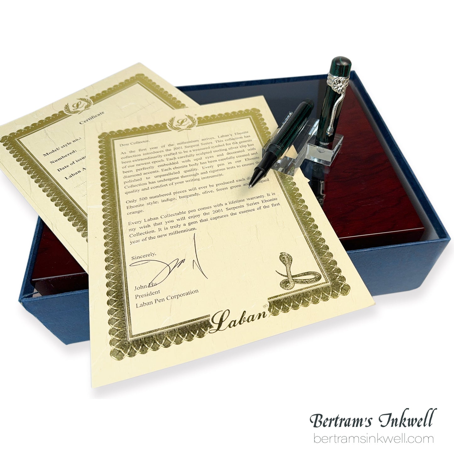 Laban Ebonite Serpent Quartet Limited Edition Rollerball Pen Set 2001