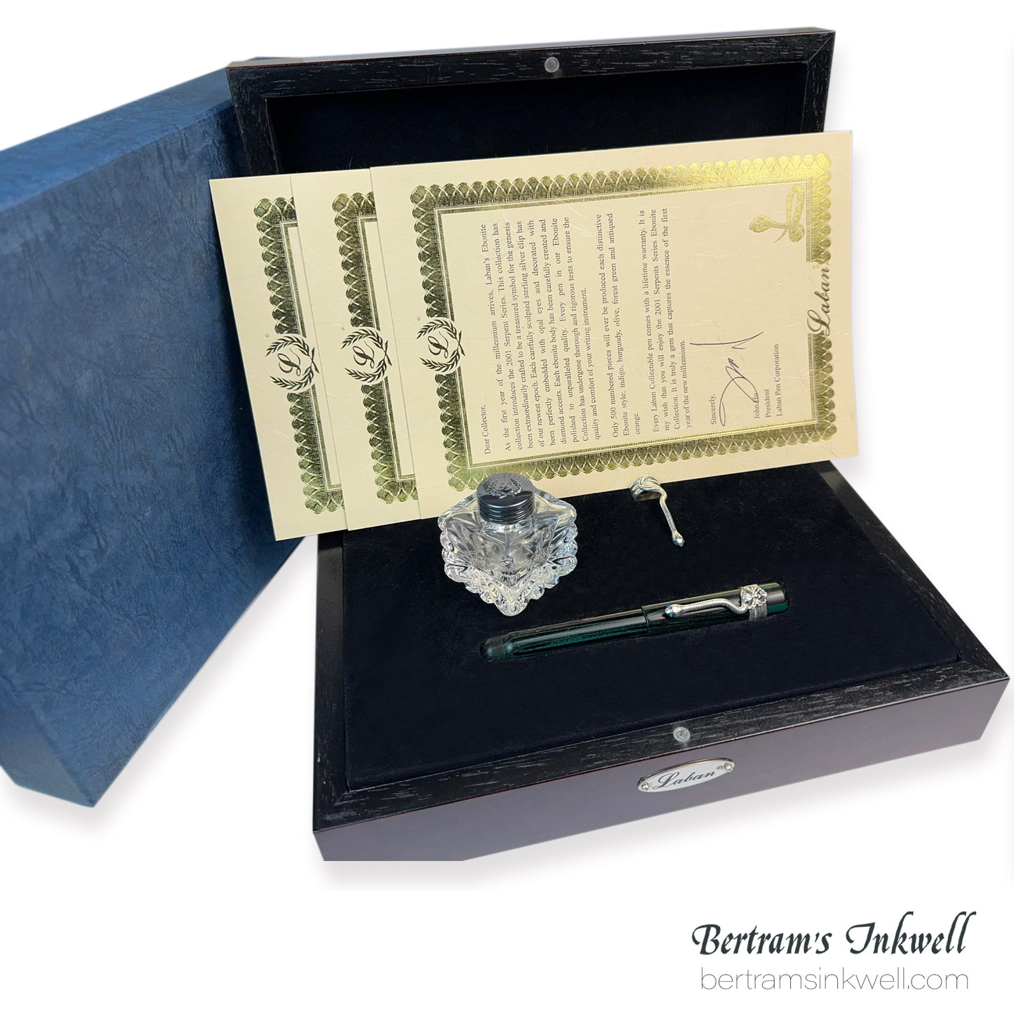 Laban Ebonite Serpent Quartet Limited Edition Rollerball Pen Set 2001