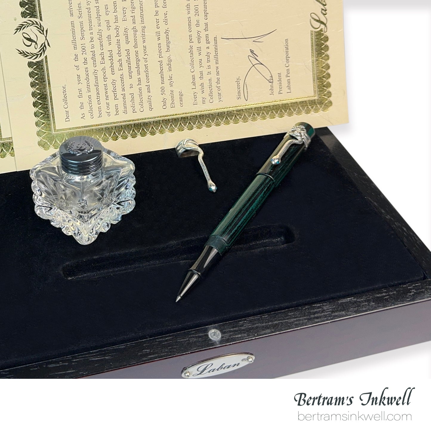 Laban Ebonite Serpent Quartet Limited Edition Rollerball Pen Set 2001