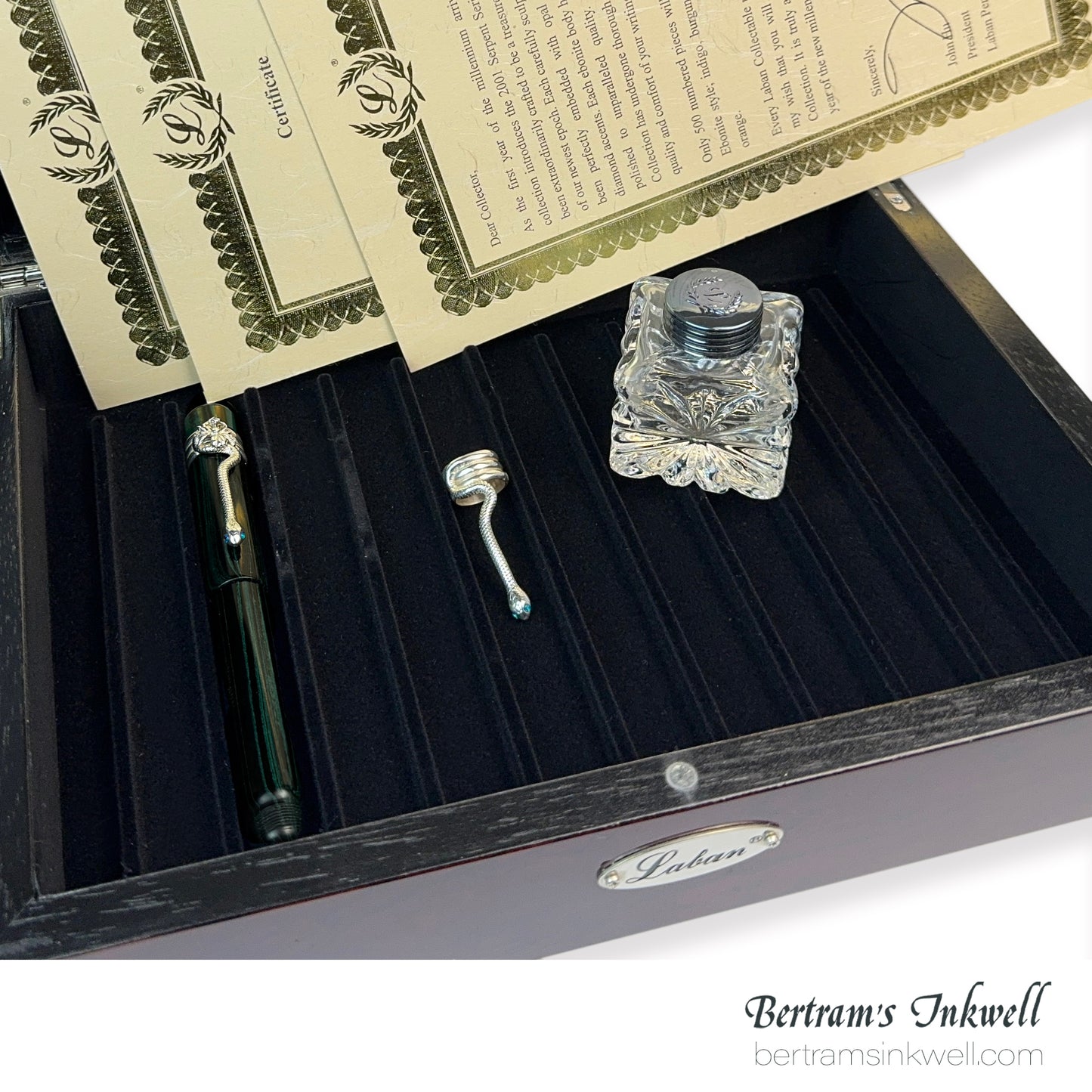 Laban Ebonite Serpent Quartet Limited Edition Rollerball Pen Set 2001