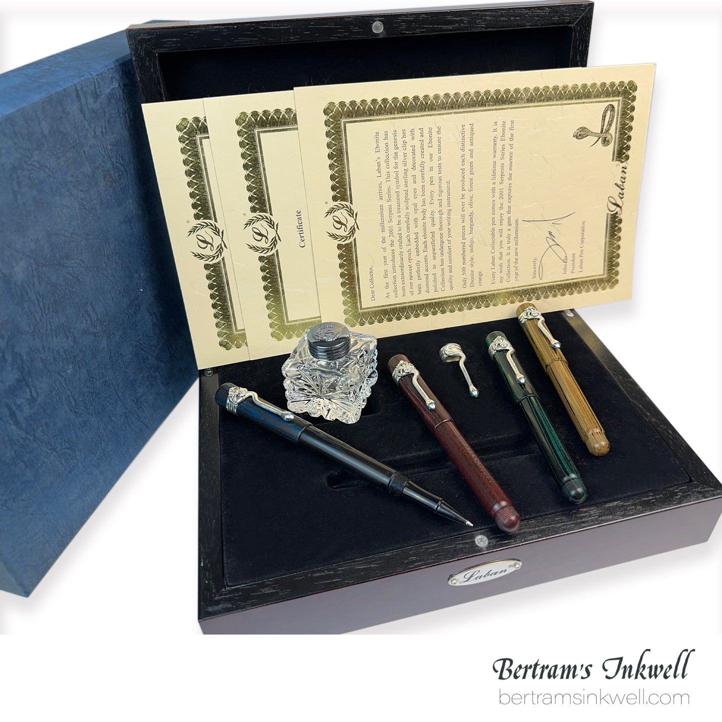 Laban Ebonite Serpent Quartet Limited Edition Rollerball Pen Set 2001