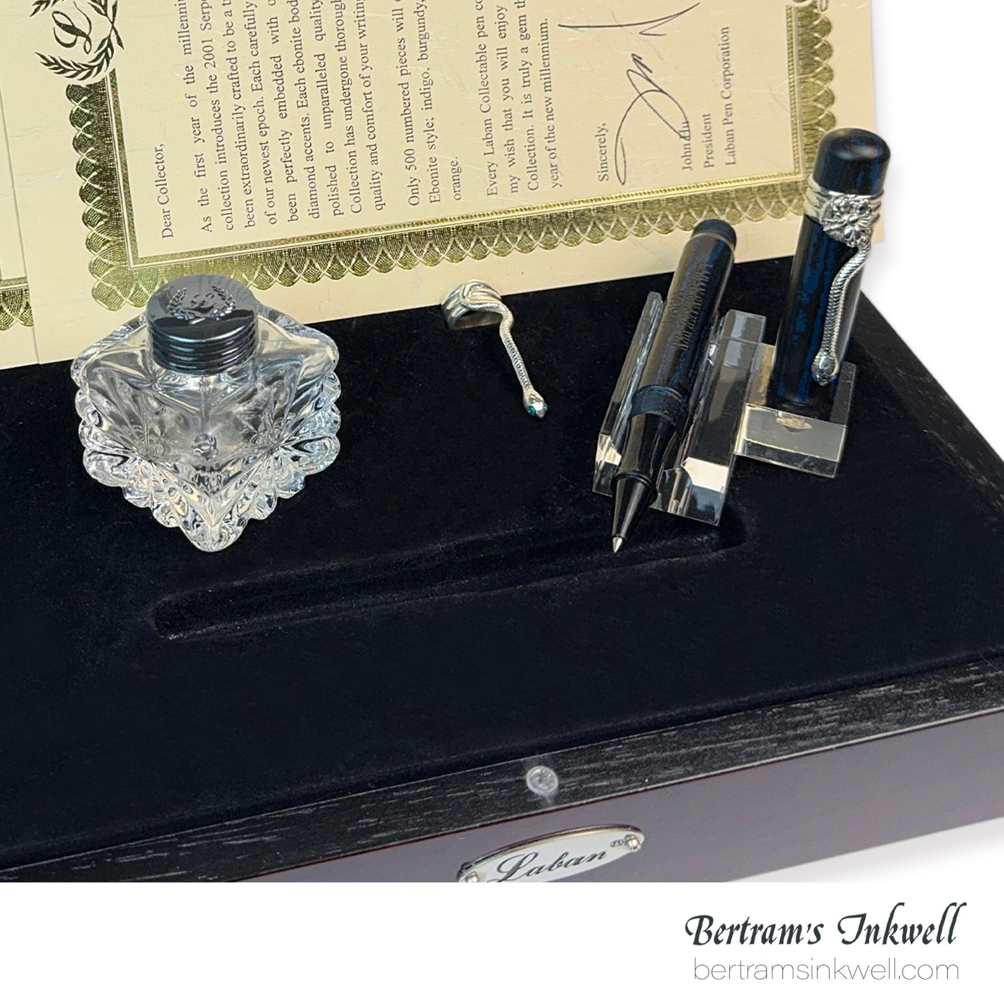 Laban Ebonite Serpent Quartet Limited Edition Rollerball Pen Set 2001