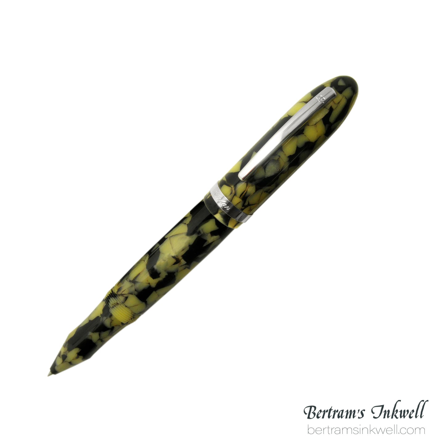 Laban Mento Cracked Ice Rollerball With Leather Pen Case