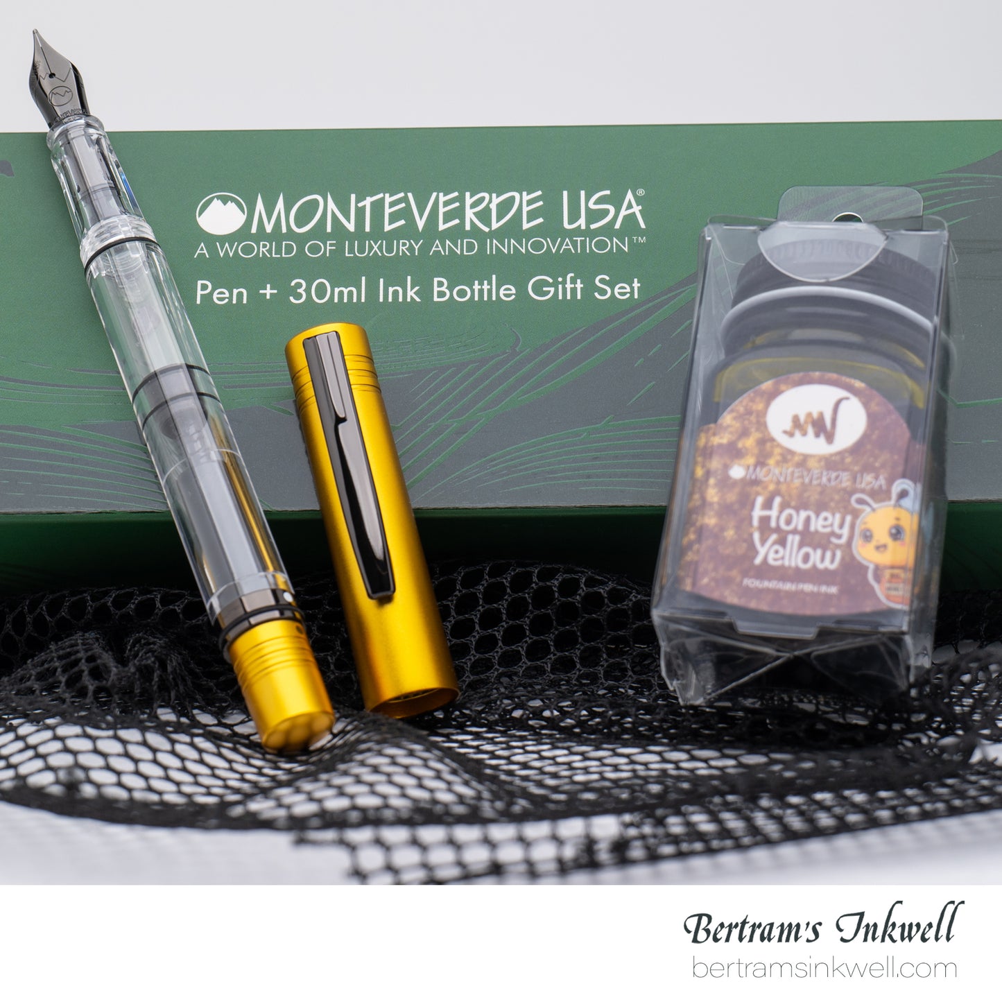 Monteverde MP1 Honey Yellow Fountain Pen + 30ml Ink Set (while stocks last)