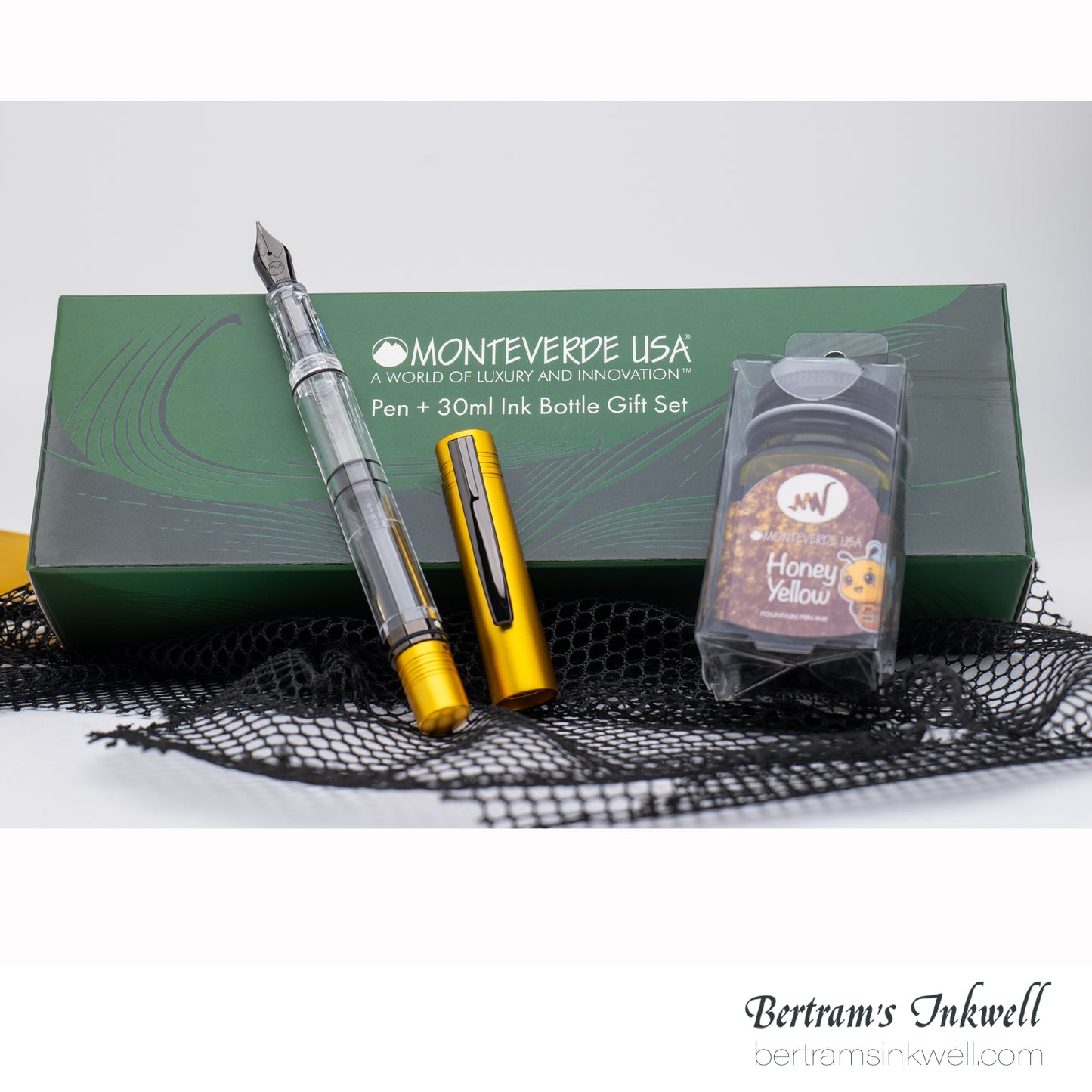 Monteverde MP1 Honey Yellow Demonstrator Collection - Fountain Pen + 30ml Ink Set (while stocks last) $79 Value!