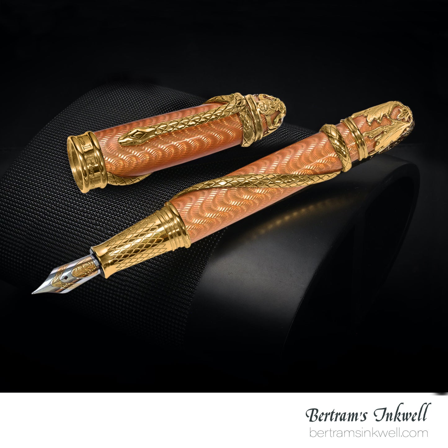 Michel Perchin Faberge Pink Serpent Limited Edition Fountain Pen, 1997