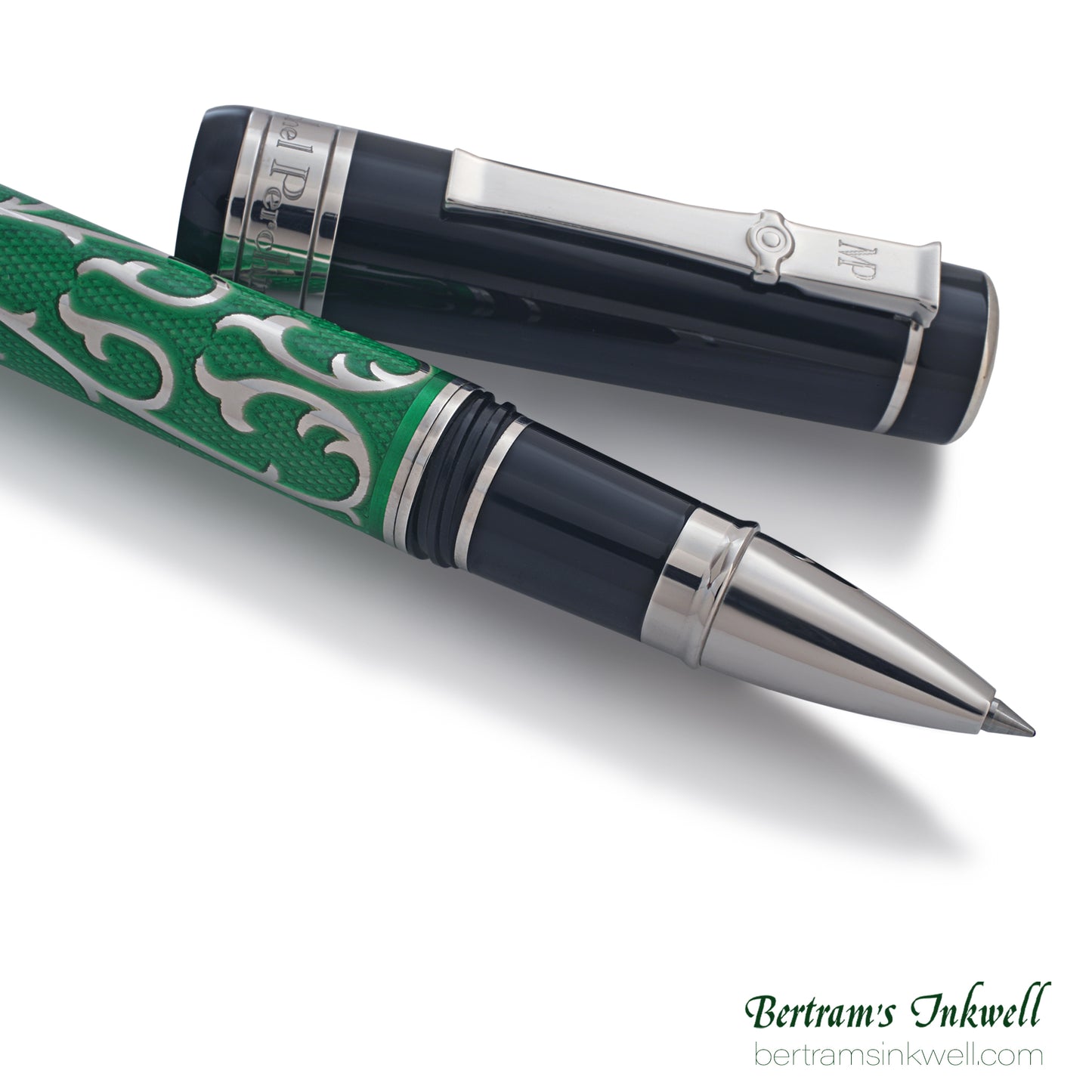 Michel Perchin MP4 Emerald Green Enamel Rhodium Limited Edition Rollerball Pen, 2005