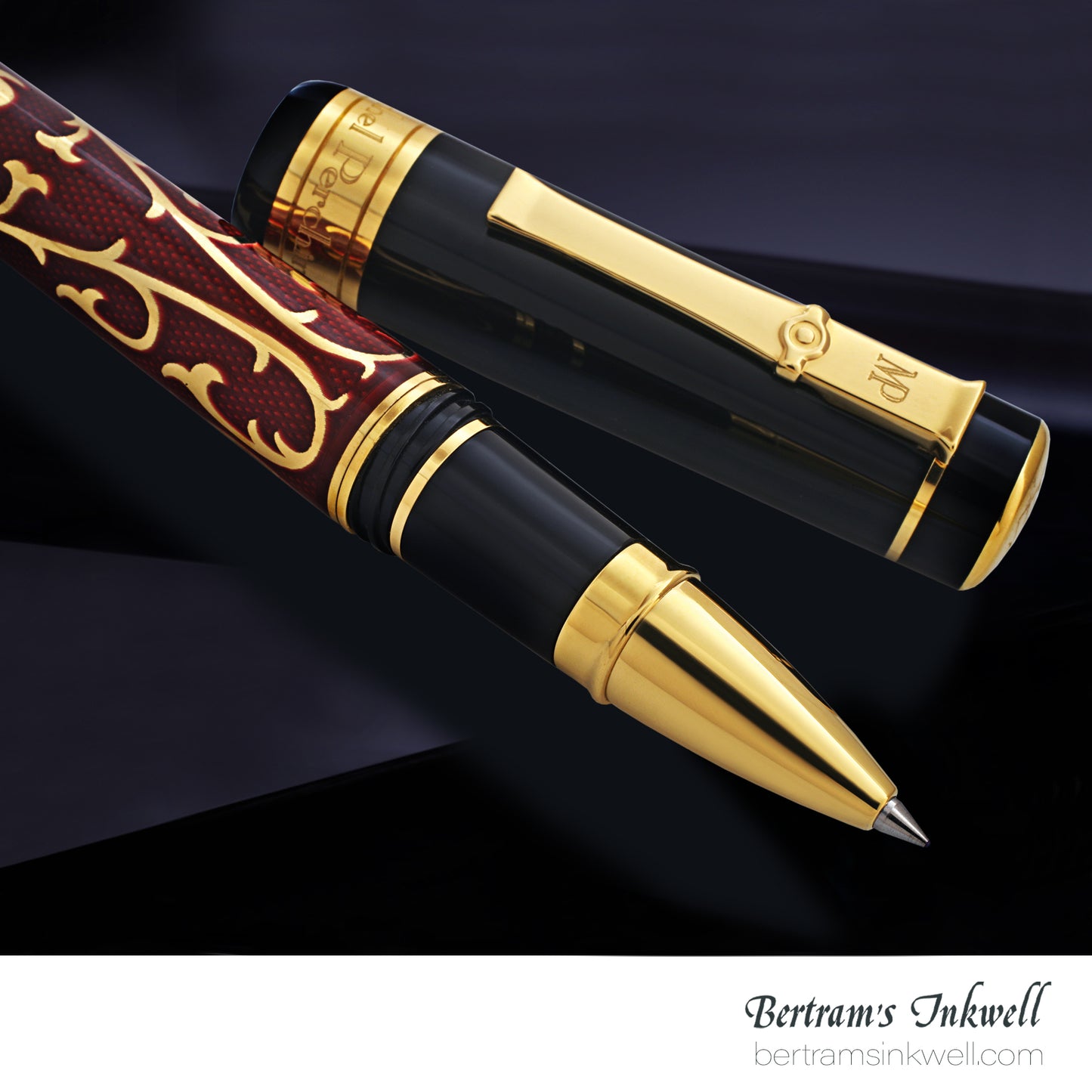 Michel Perchin MP4 Ruby Red Enamel 22K Vermeil Limited Edition Rollerball Pen, 2005