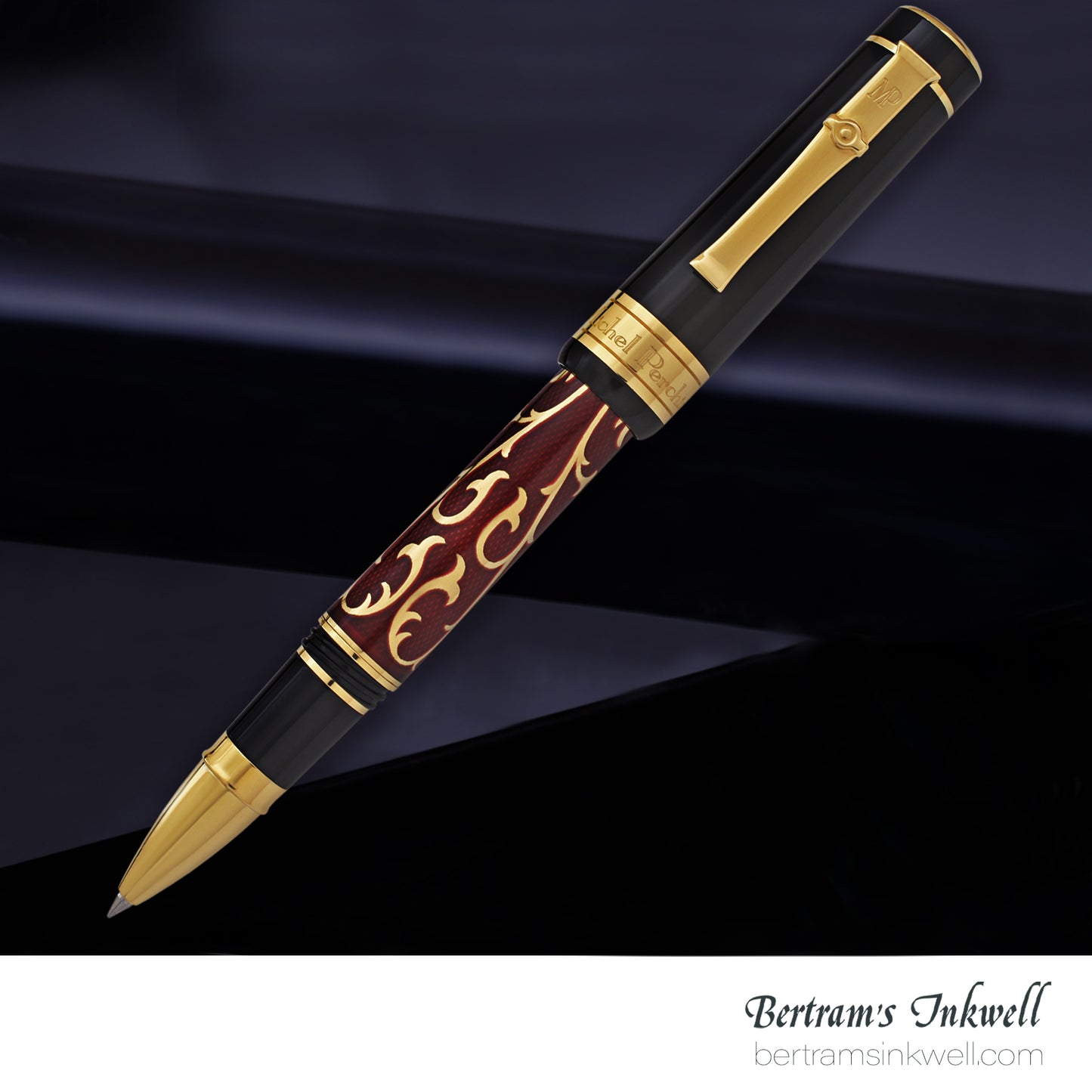 Michel Perchin MP4 Ruby Red Enamel 22K Vermeil Limited Edition Rollerball Pen, 2005