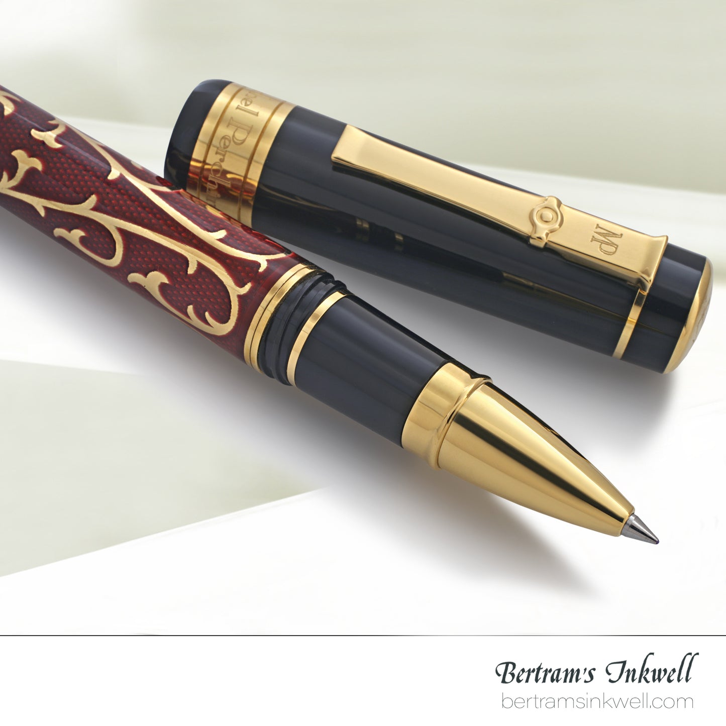 Michel Perchin MP4 Ruby Red Enamel 22K Vermeil Limited Edition Rollerball Pen, 2005