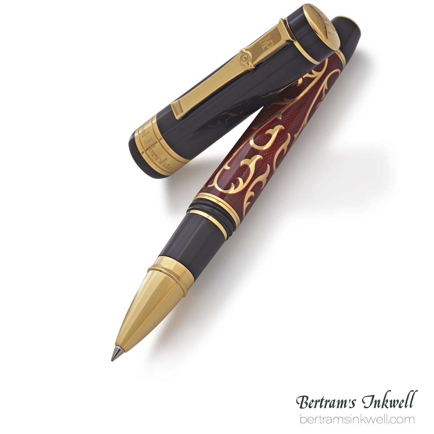 Michel Perchin MP4 Ruby Red Enamel 22K Vermeil Limited Edition Rollerball Pen, 2005