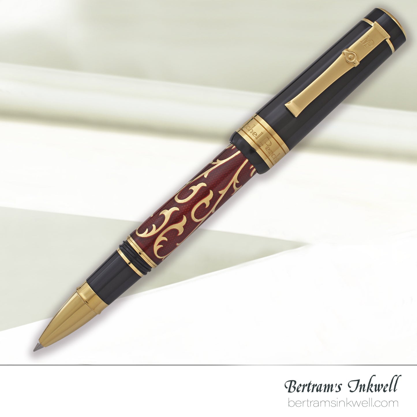 Michel Perchin MP4 Ruby Red Enamel 22K Vermeil Limited Edition Rollerball Pen, 2005