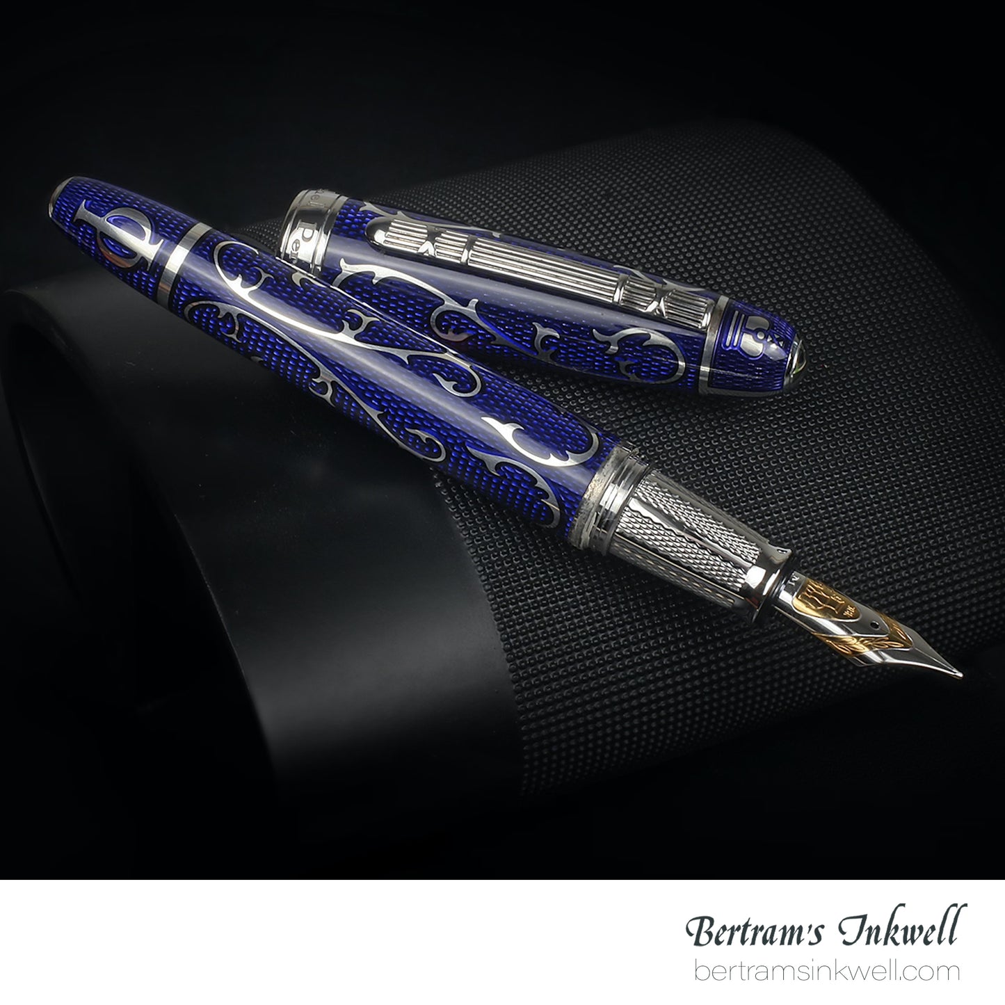 Michel Perchin Royal Blue Monogram Limited Edition Fountain Pen, 1997