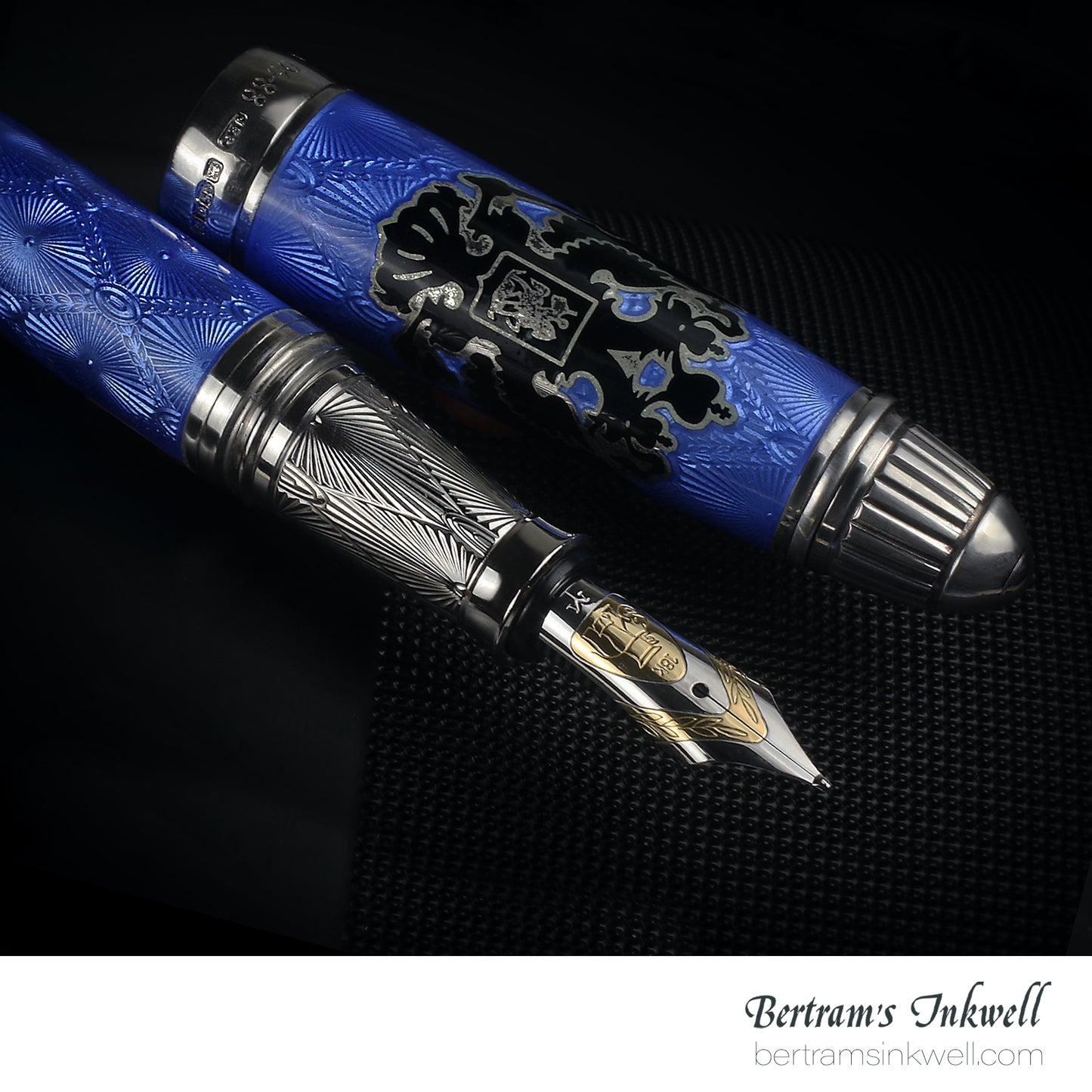 Michel Perchin Russian Eagle Periwinkle Blue Limited Edition Fountain Pen, 2006
