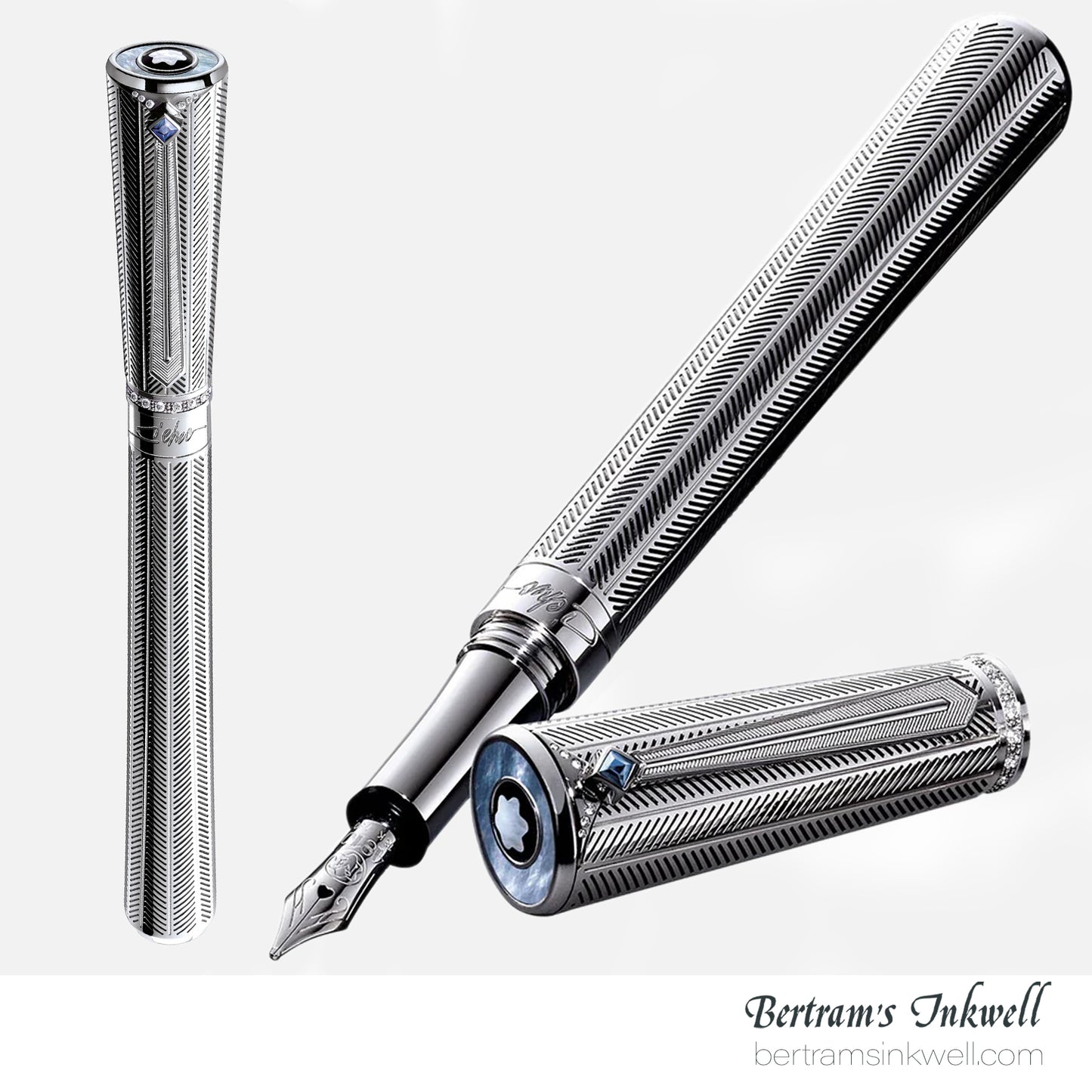 Montblanc Marlene Dietrich 1901 Silver and Diamonds Limited Edition Fountain Pen 101402, 2007