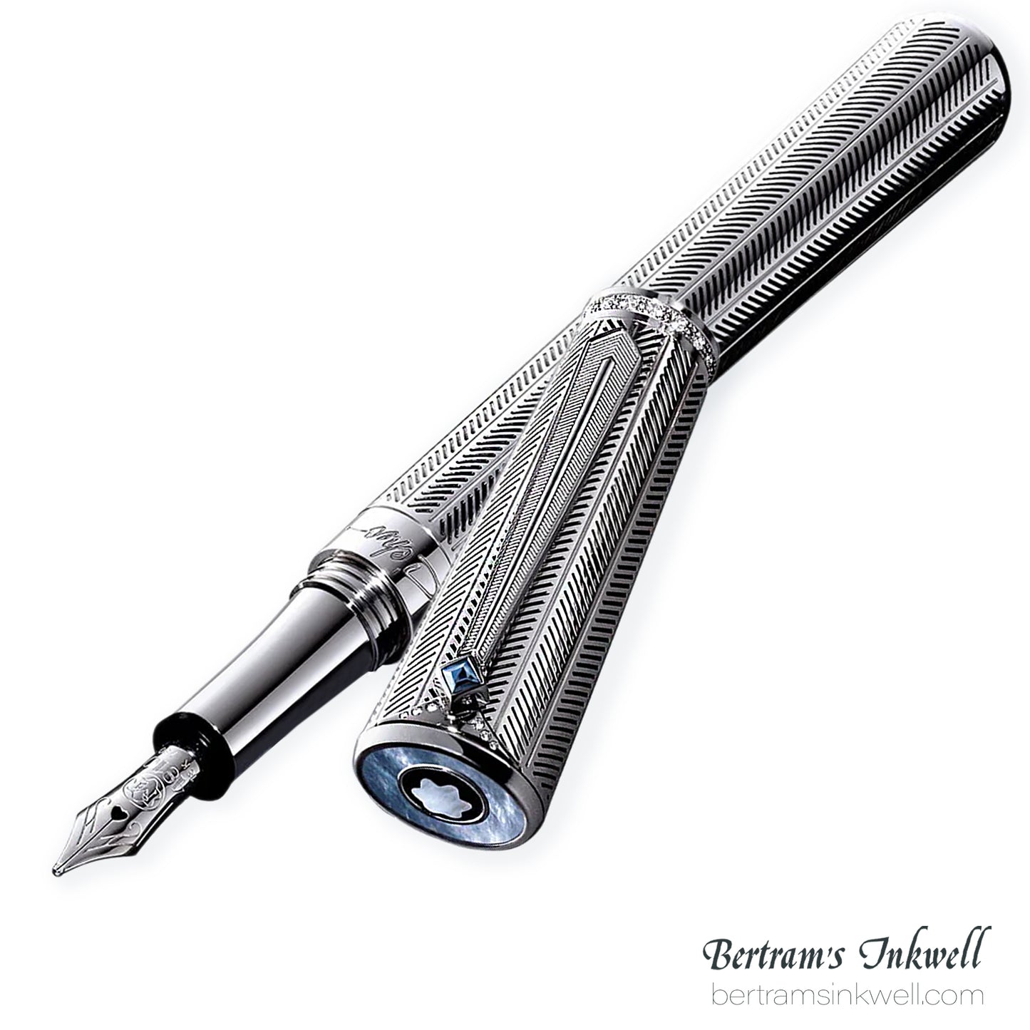 Montblanc Marlene Dietrich 1901 Silver and Diamonds Limited Edition Fountain Pen 101402, 2007