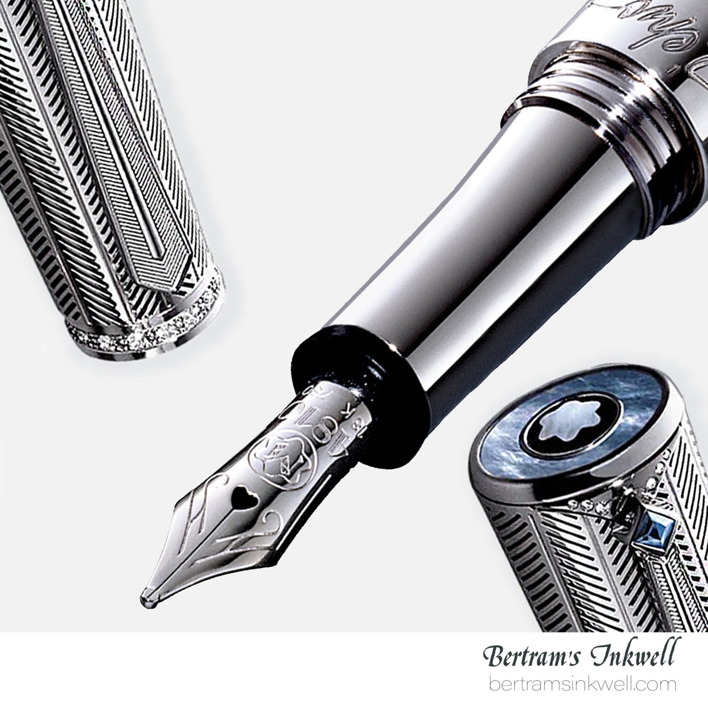 Montblanc Marlene Dietrich 1901 Silver and Diamonds Limited Edition Fountain Pen 101402, 2007