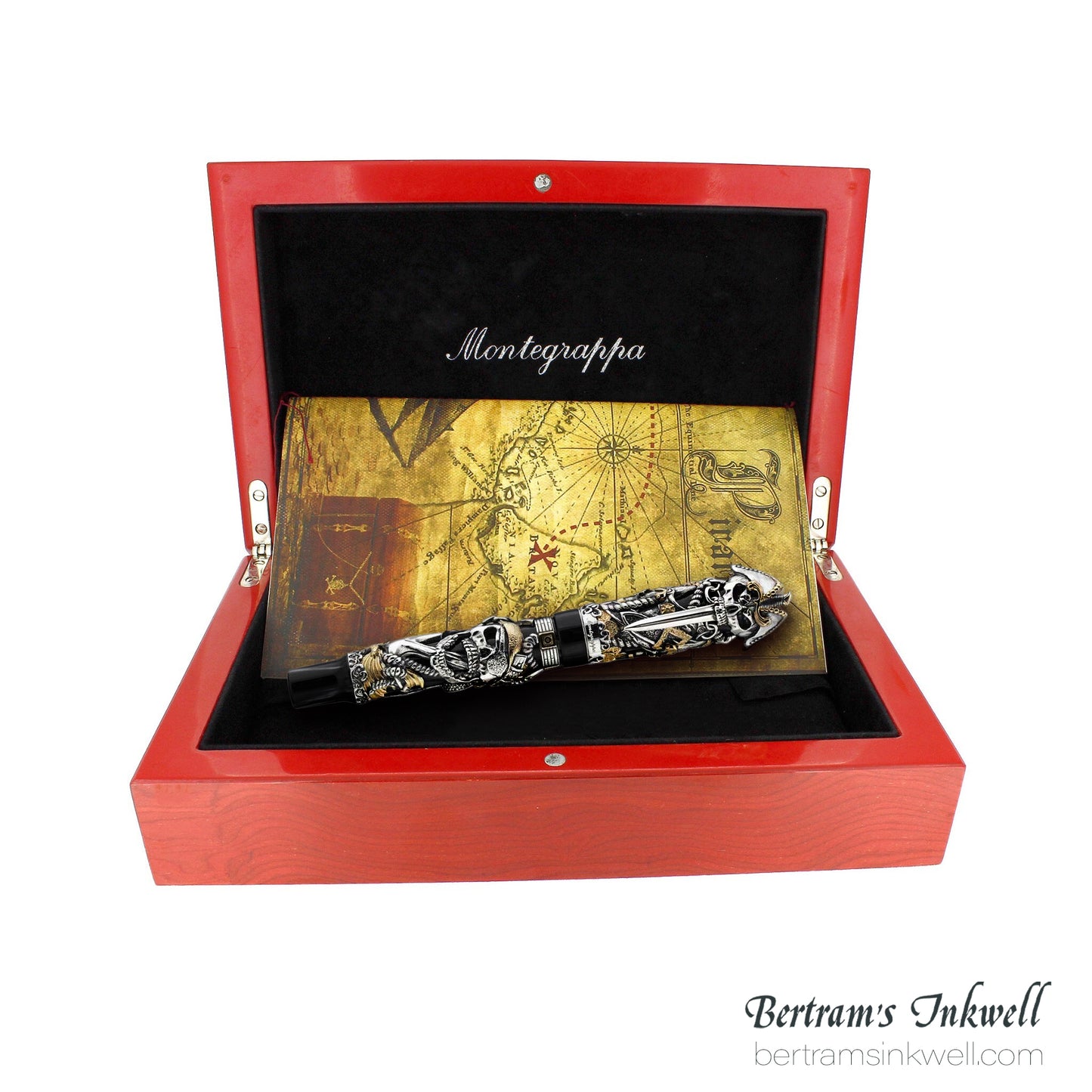 Montegrappa Cult Collection Pirates Limited Edition Sterling Silver Fountain Pen ISCUP3SC, 2016