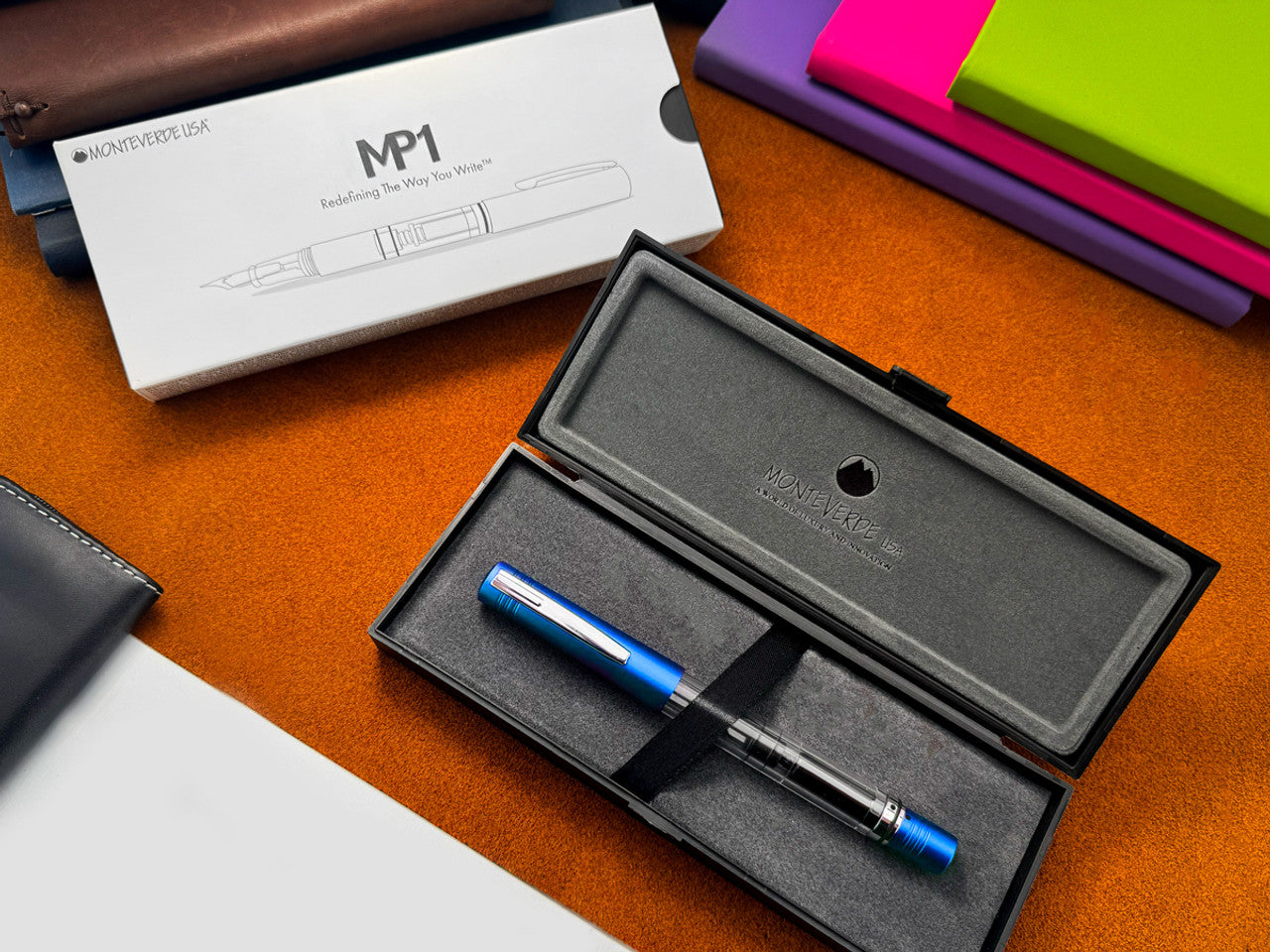 Monteverde MP1 Bright Blue Demonstrator Fountain Pen