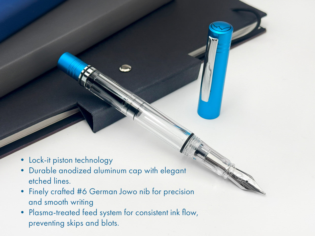 Monteverde MP1 Bright Blue Demonstrator Fountain Pen
