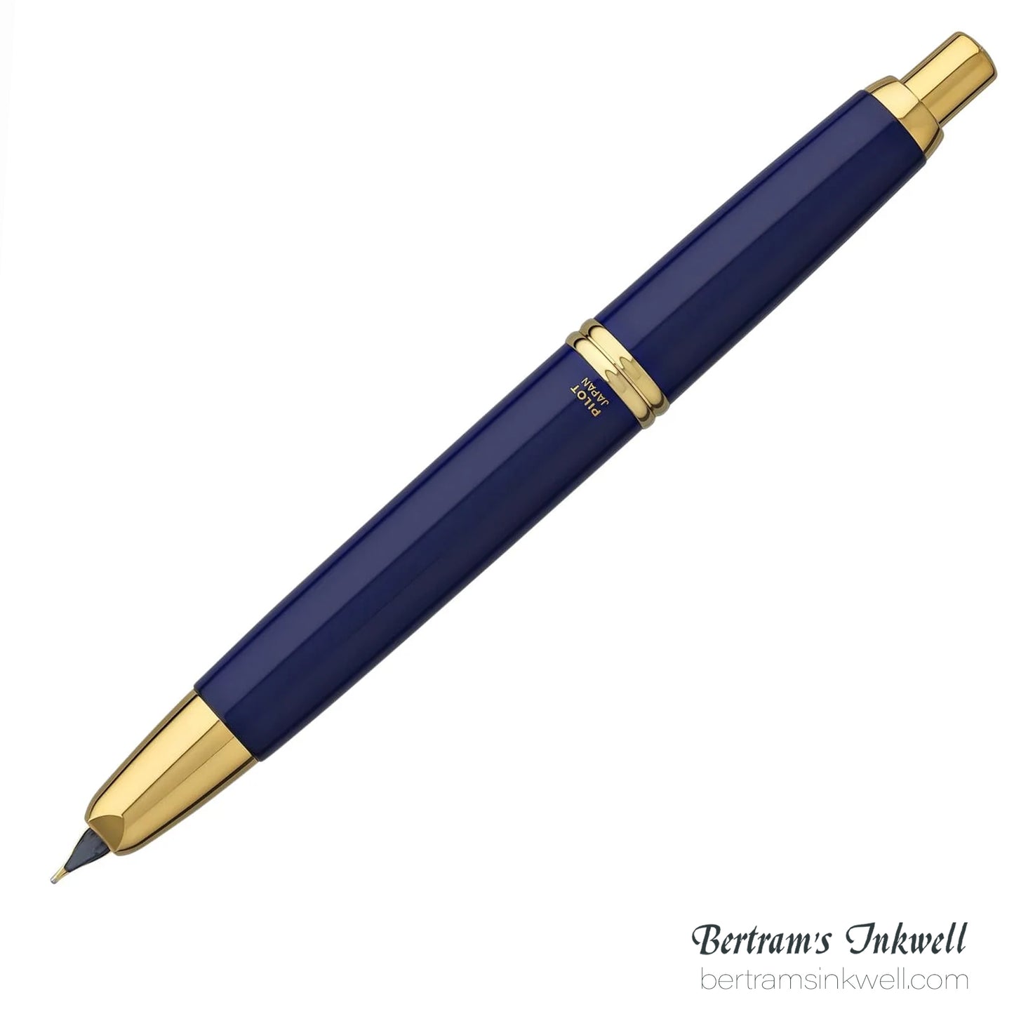 Pilot Vanishing Point Blue and Gold Accents Fountain Pen
