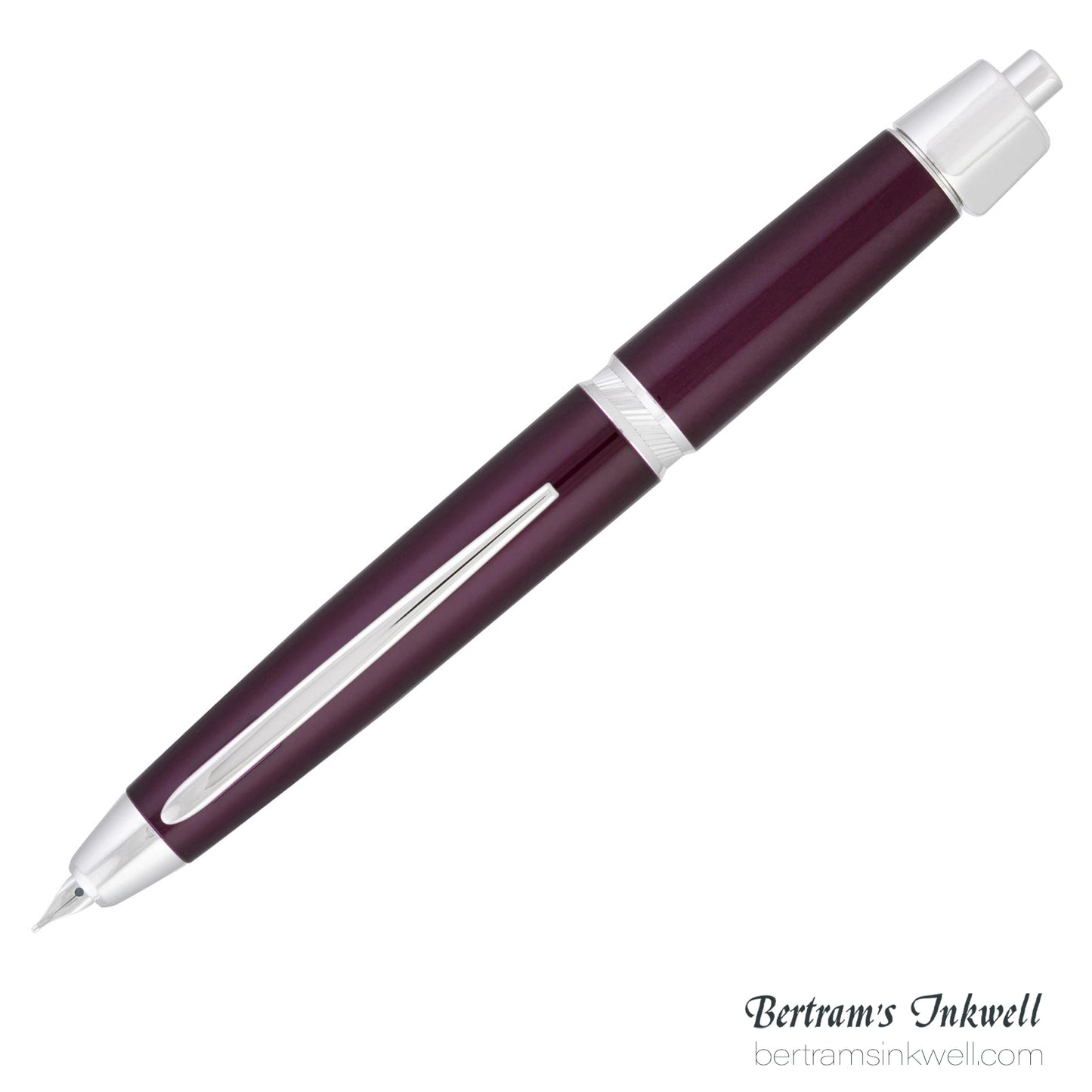 Pilot Vanishing Point LS Burgundy with Rhodium Silver Trim Fountain Pen