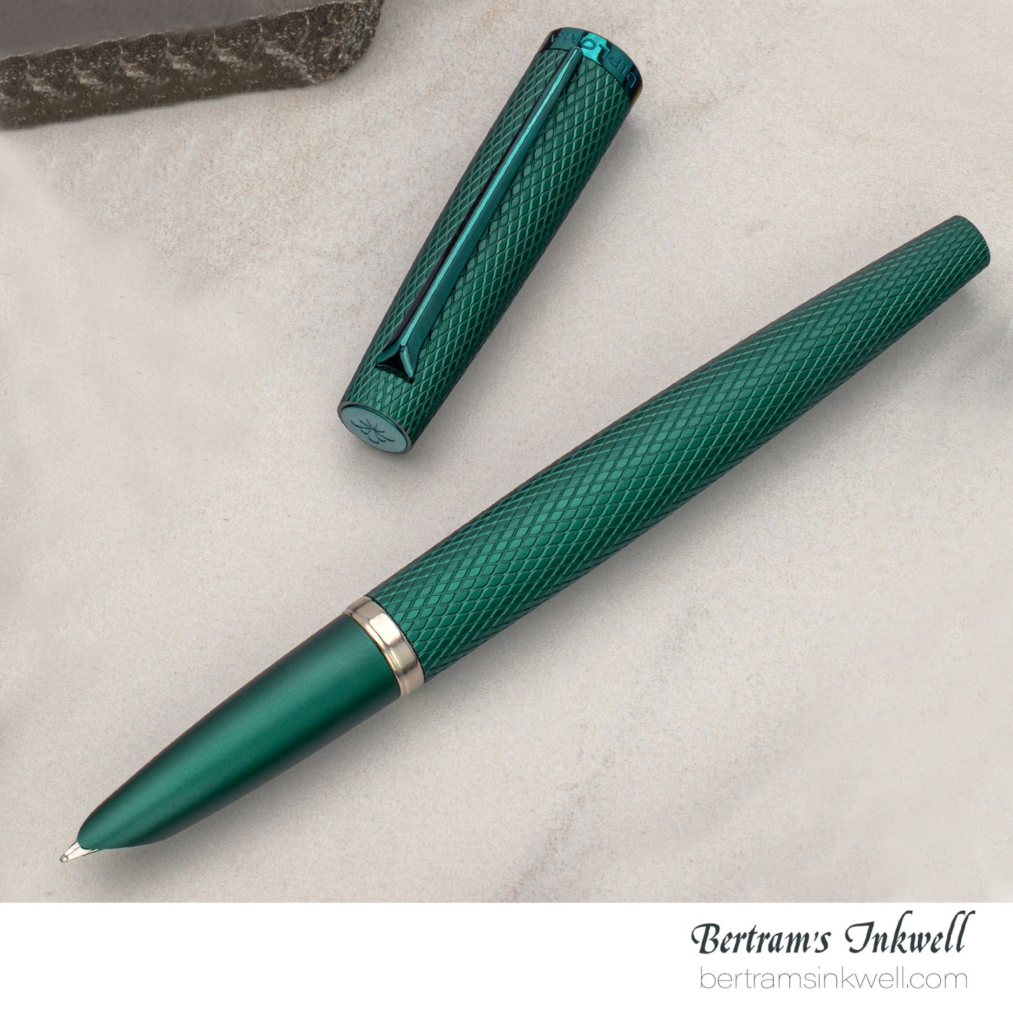 Diplomat Viper Green Guilloche Rollerball