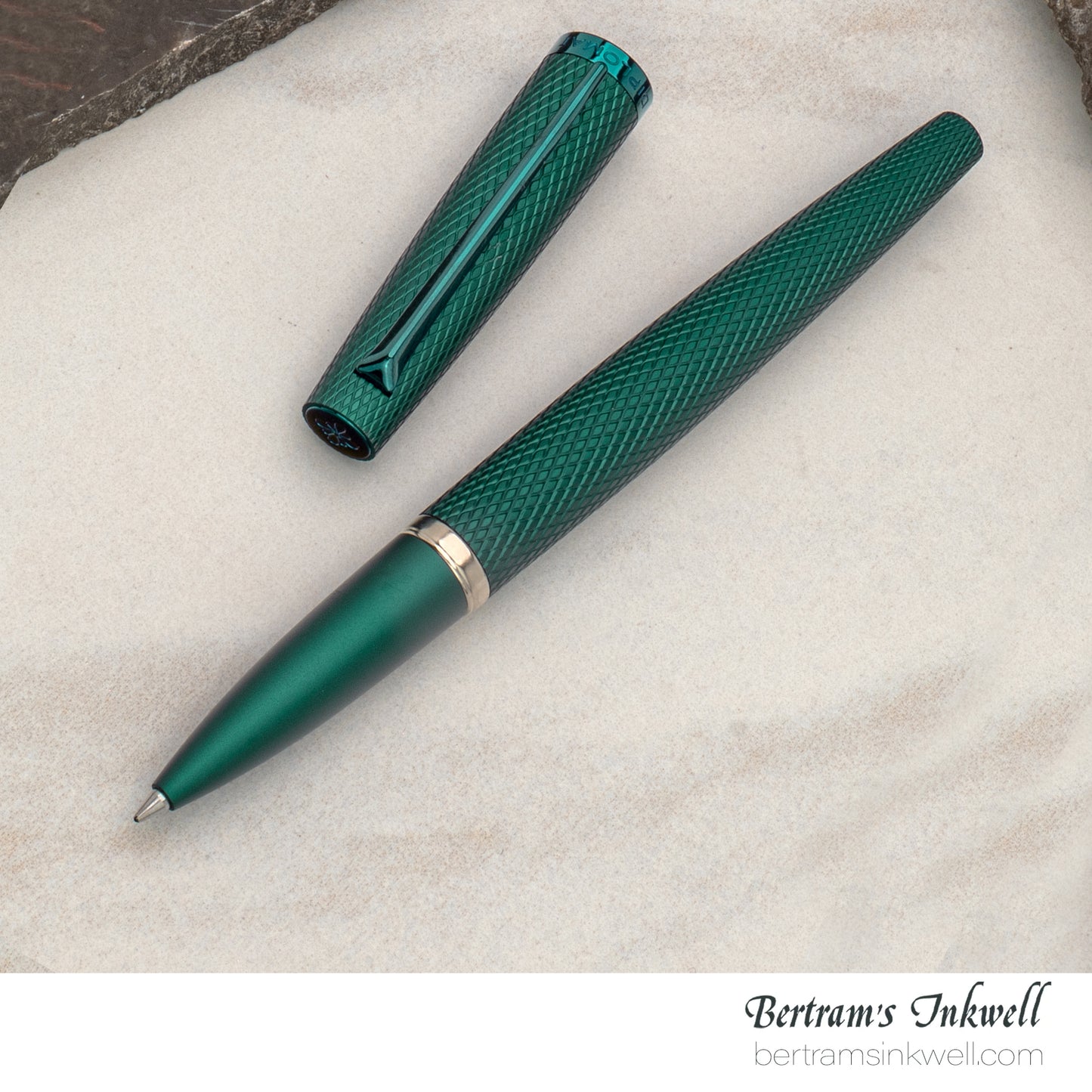 Diplomat Viper Green Guilloche Rollerball