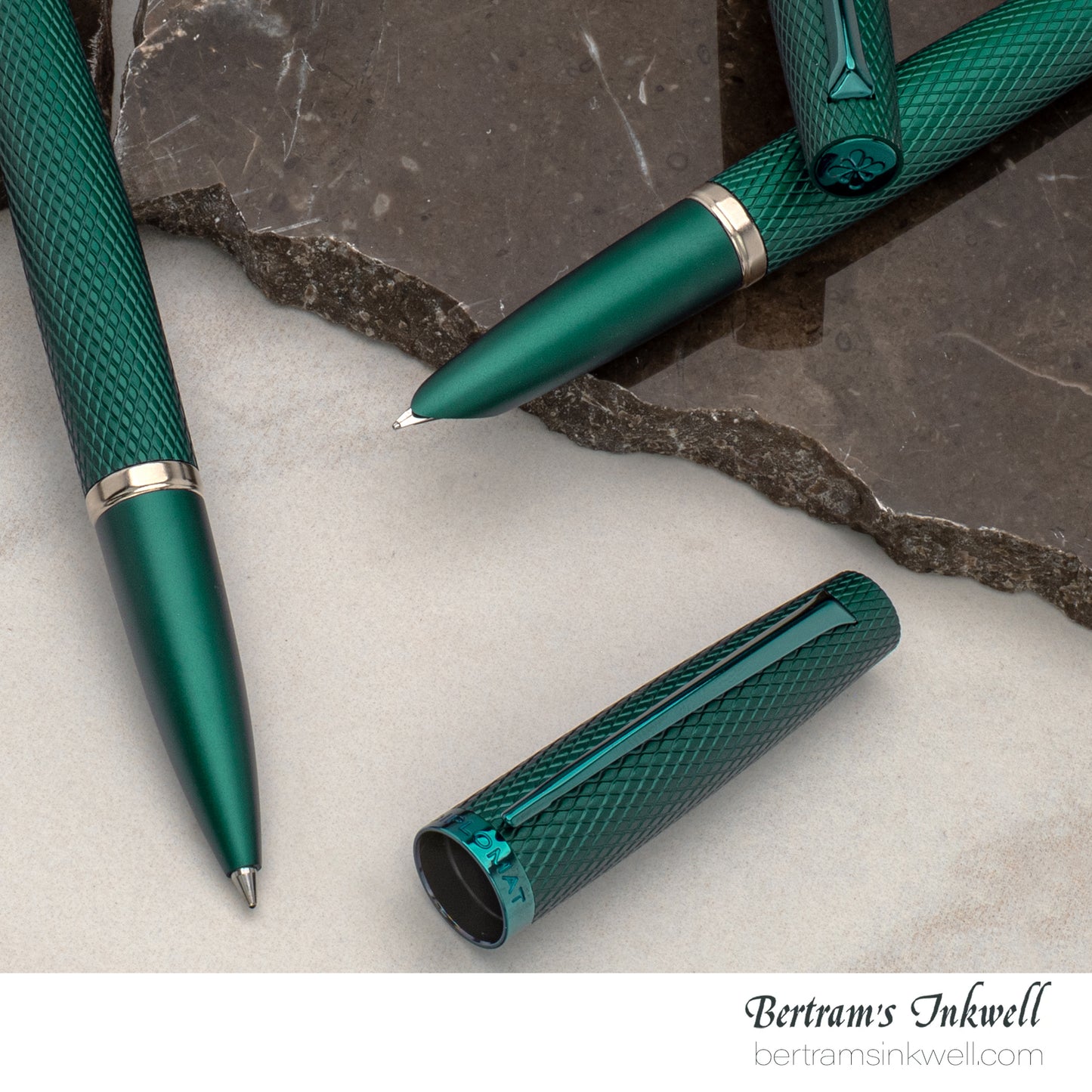 Diplomat Viper Green Guilloche Rollerball