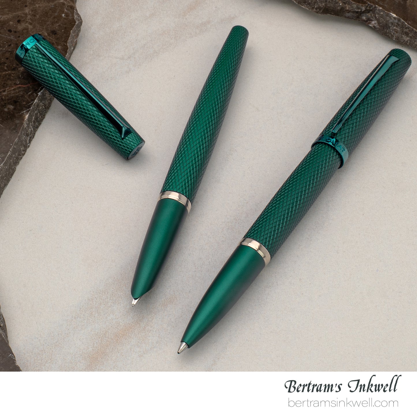 Diplomat Viper Green Guilloche Rollerball