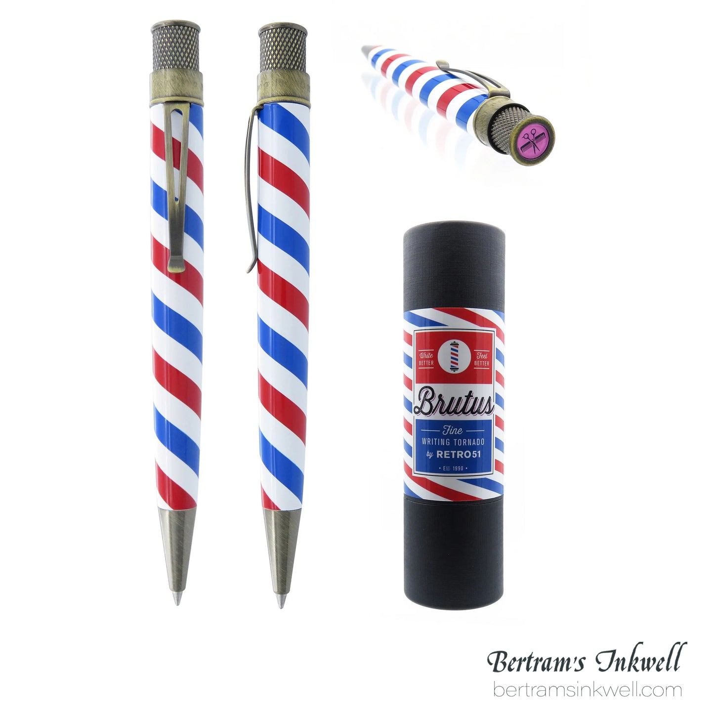 Retro 51 Tornado™ Vintage Metalsmith Brutus Barber Rollerball
