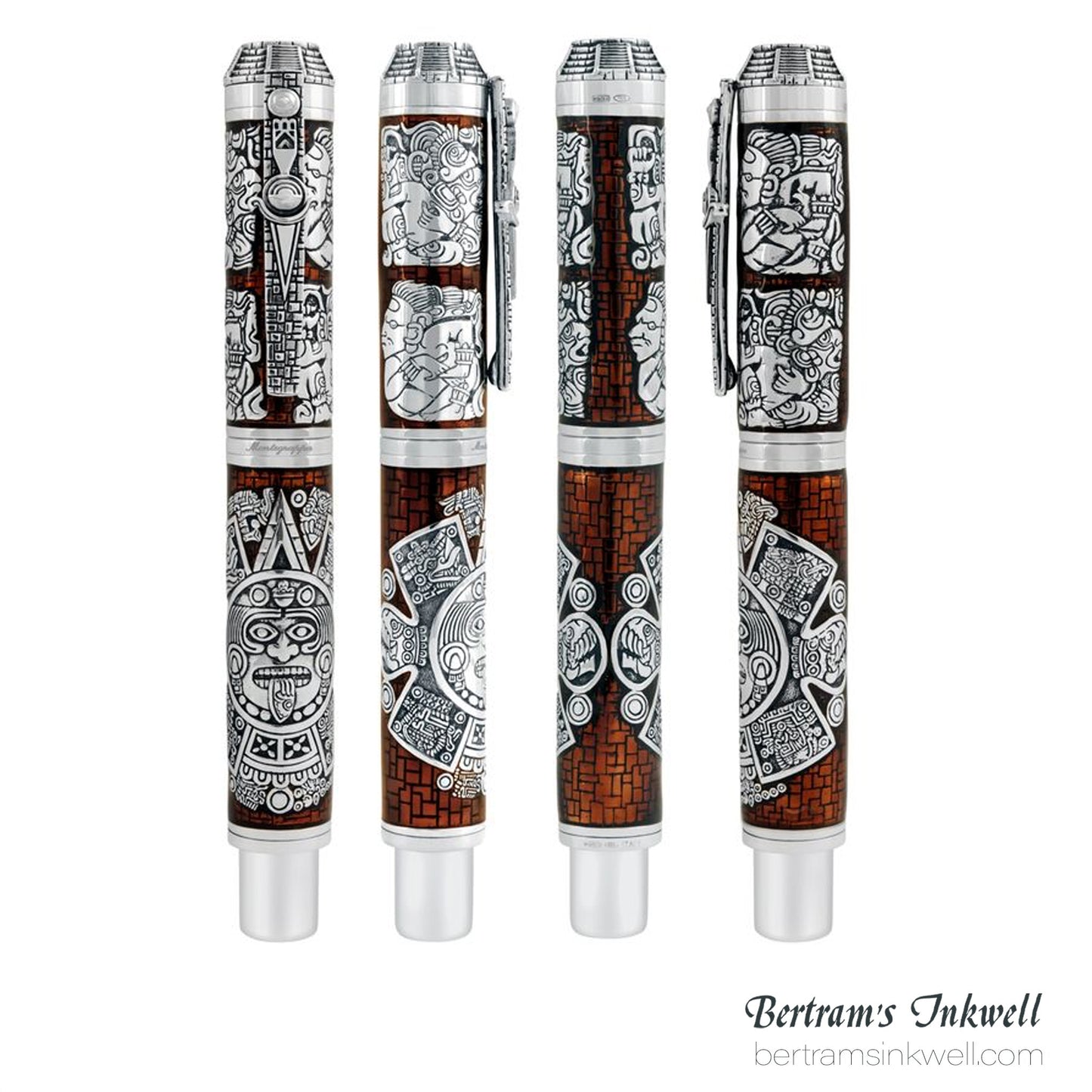 Montegrappa Ancient Mexican Civilizations Silver Limited Edition Rollerball ISCMNRSE, 2012