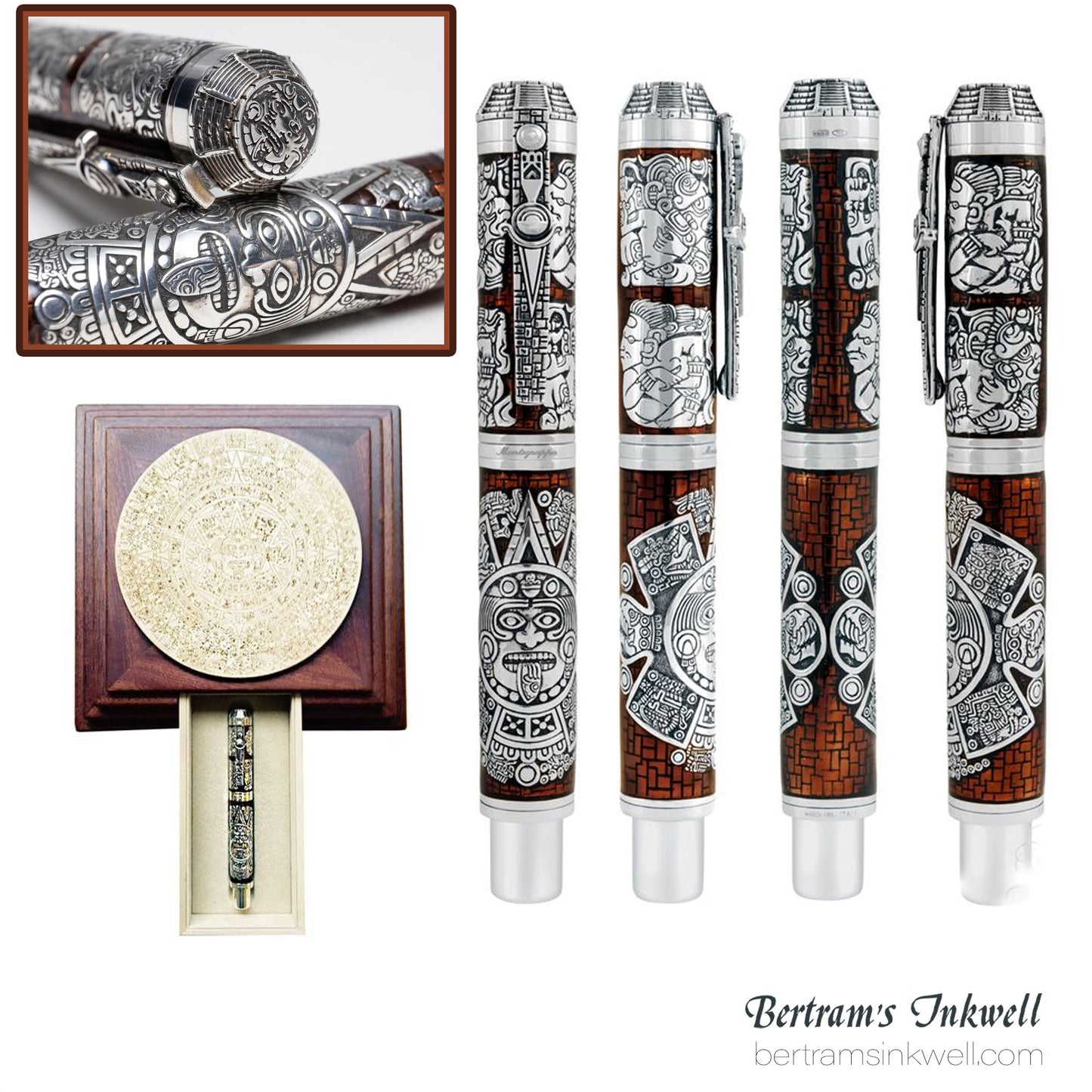 Montegrappa Ancient Mexican Civilizations Silver Limited Edition Rollerball ISCMNRSE, 2012
