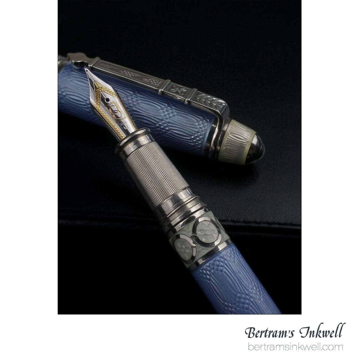 David Oscarson Henrik Wigstrom Trophy Collection Translucent Powder Blue and Opalescent White Limited Edition Fountain Pen, 2002